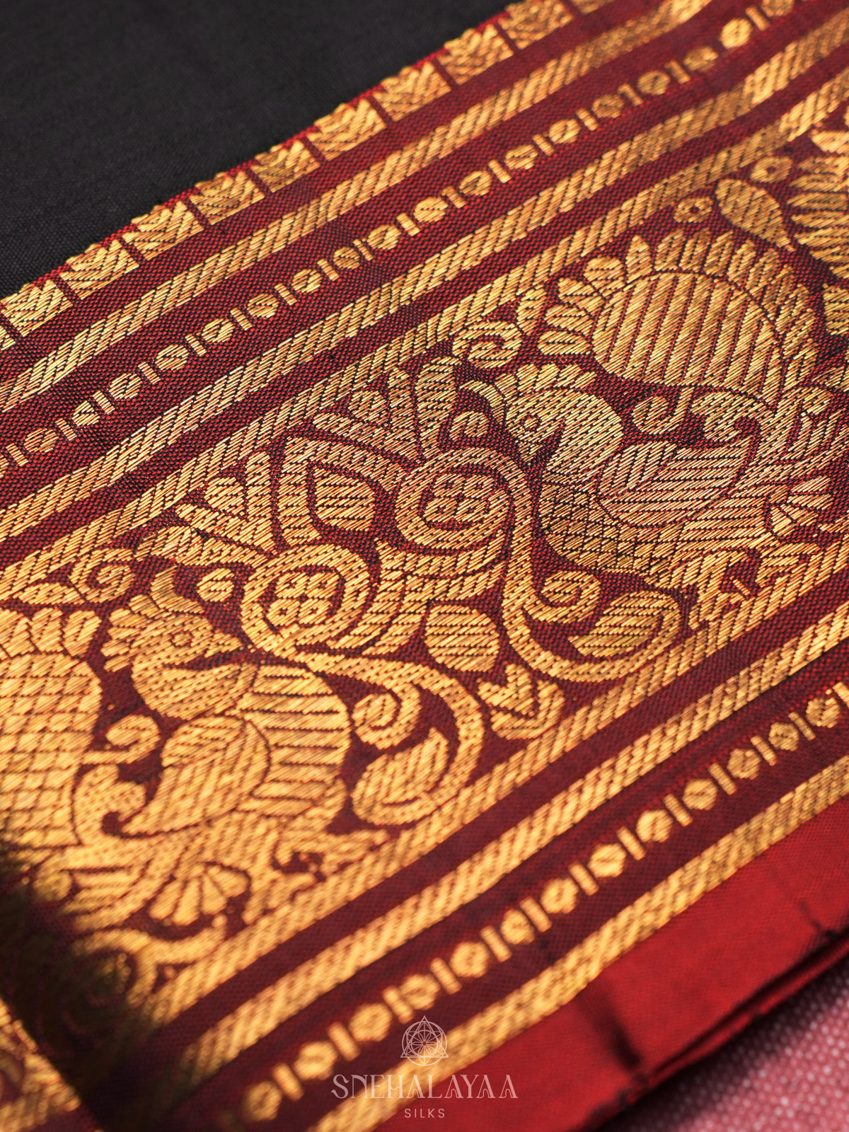 Black Kanjivaram Silk Saree