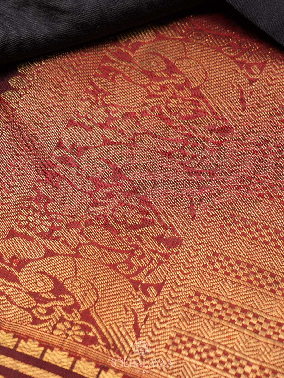 Black Kanjivaram Silk Saree
