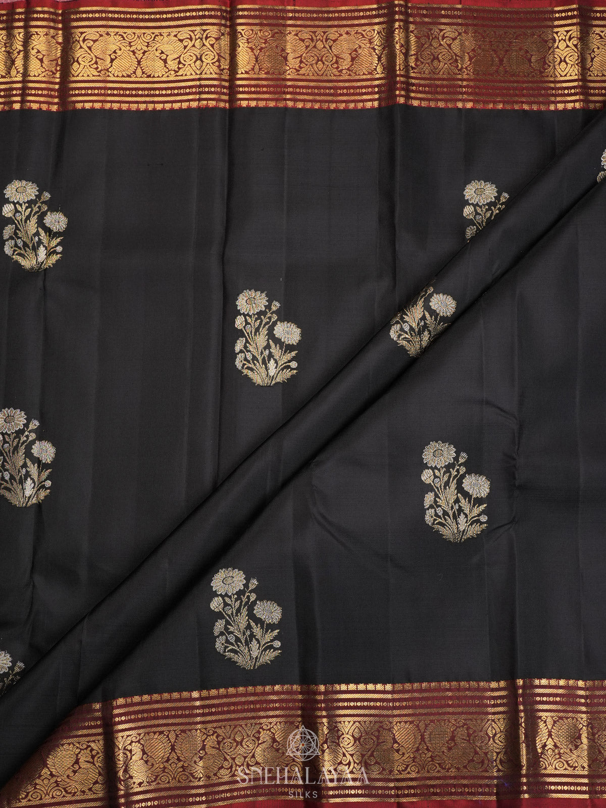 Black Kanjivaram Silk Saree