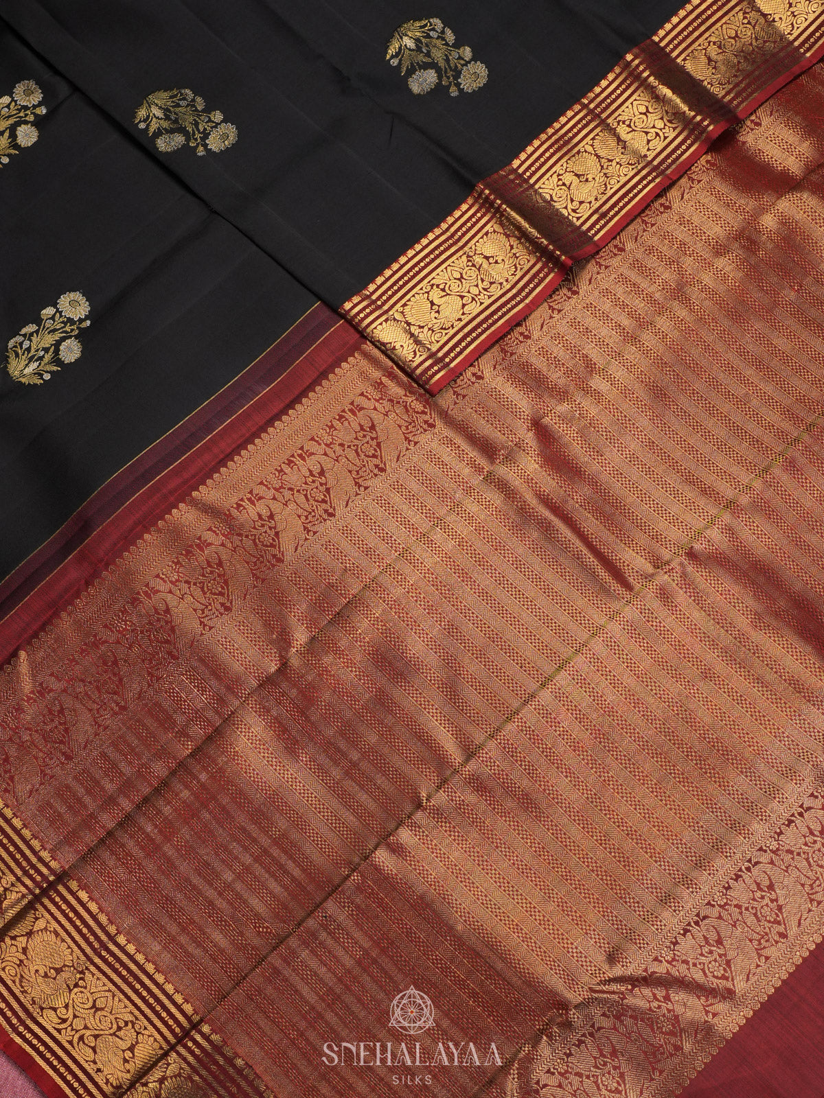 Black Kanjivaram Silk Saree
