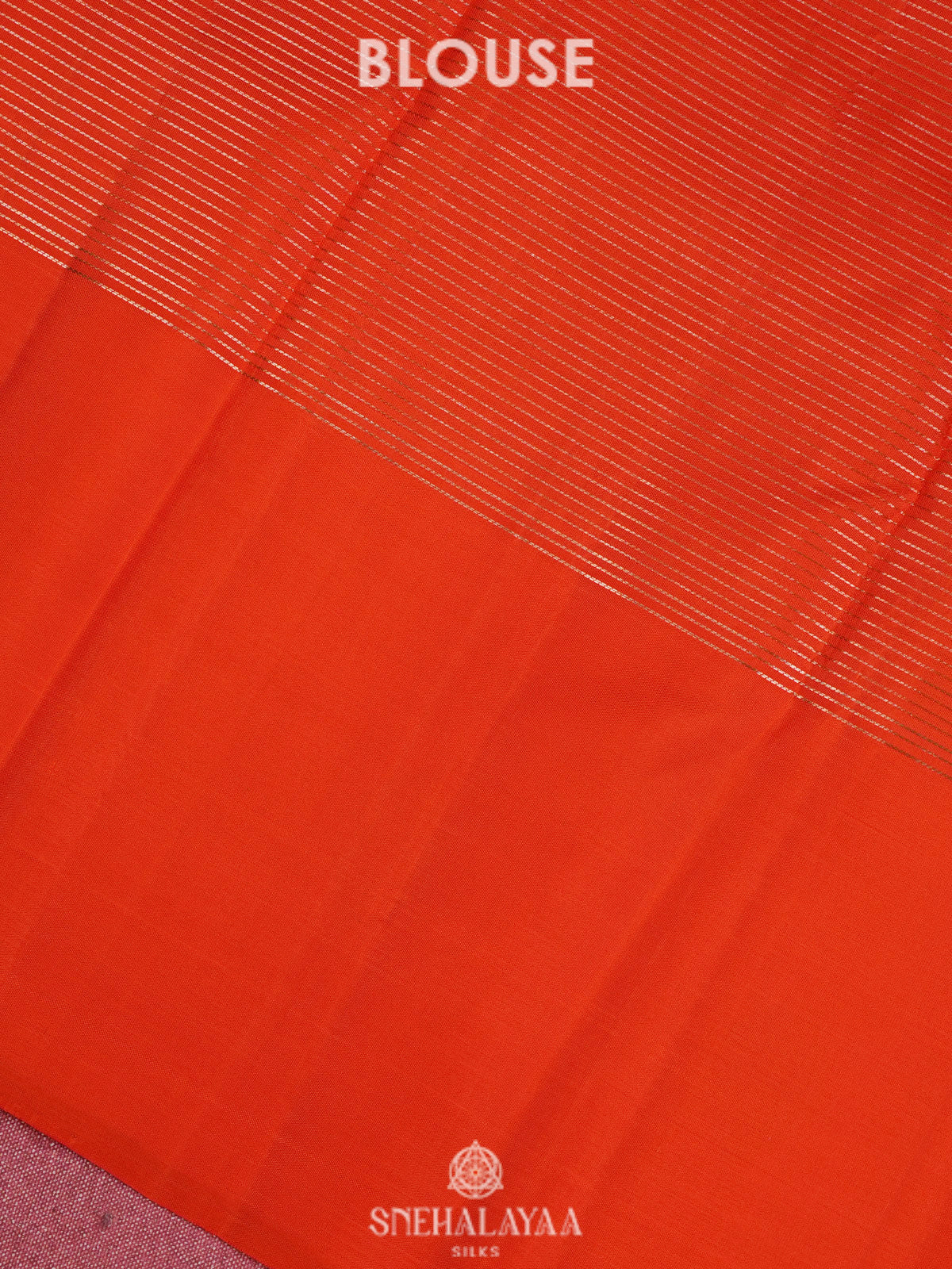 Rust Orange Kanjivaram Silk Saree