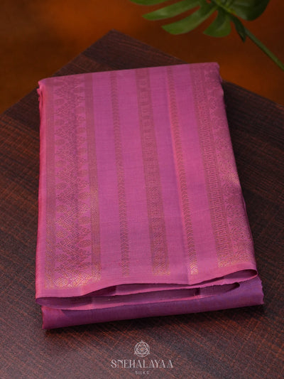 Lilac Kanjivaram Silk Saree