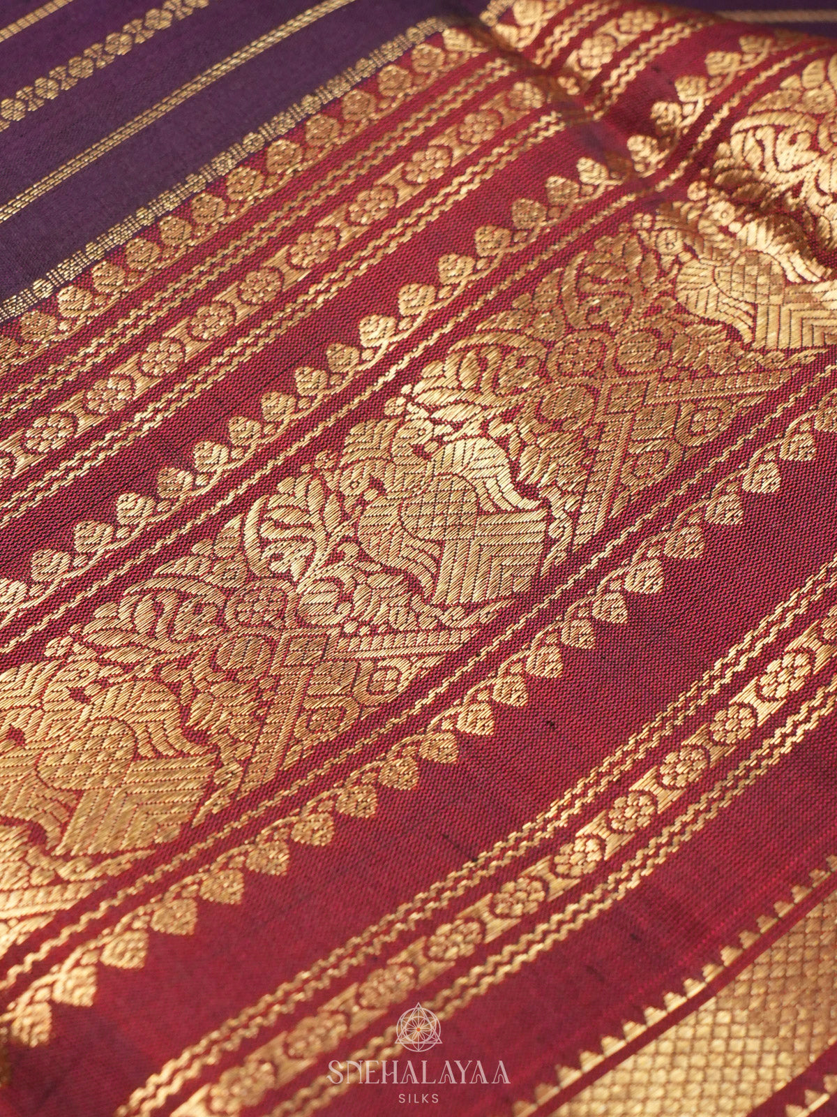 Purple Kanjivaram Silk Saree