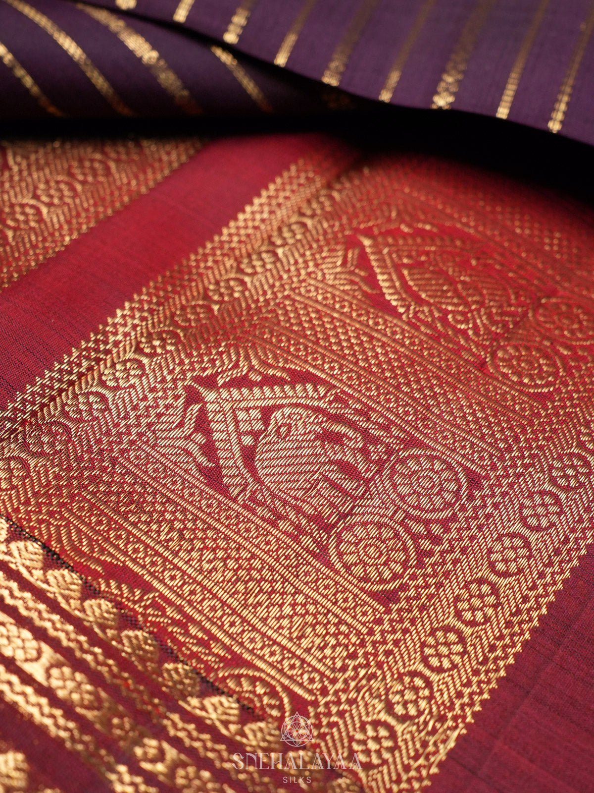 Purple Kanjivaram Silk Saree