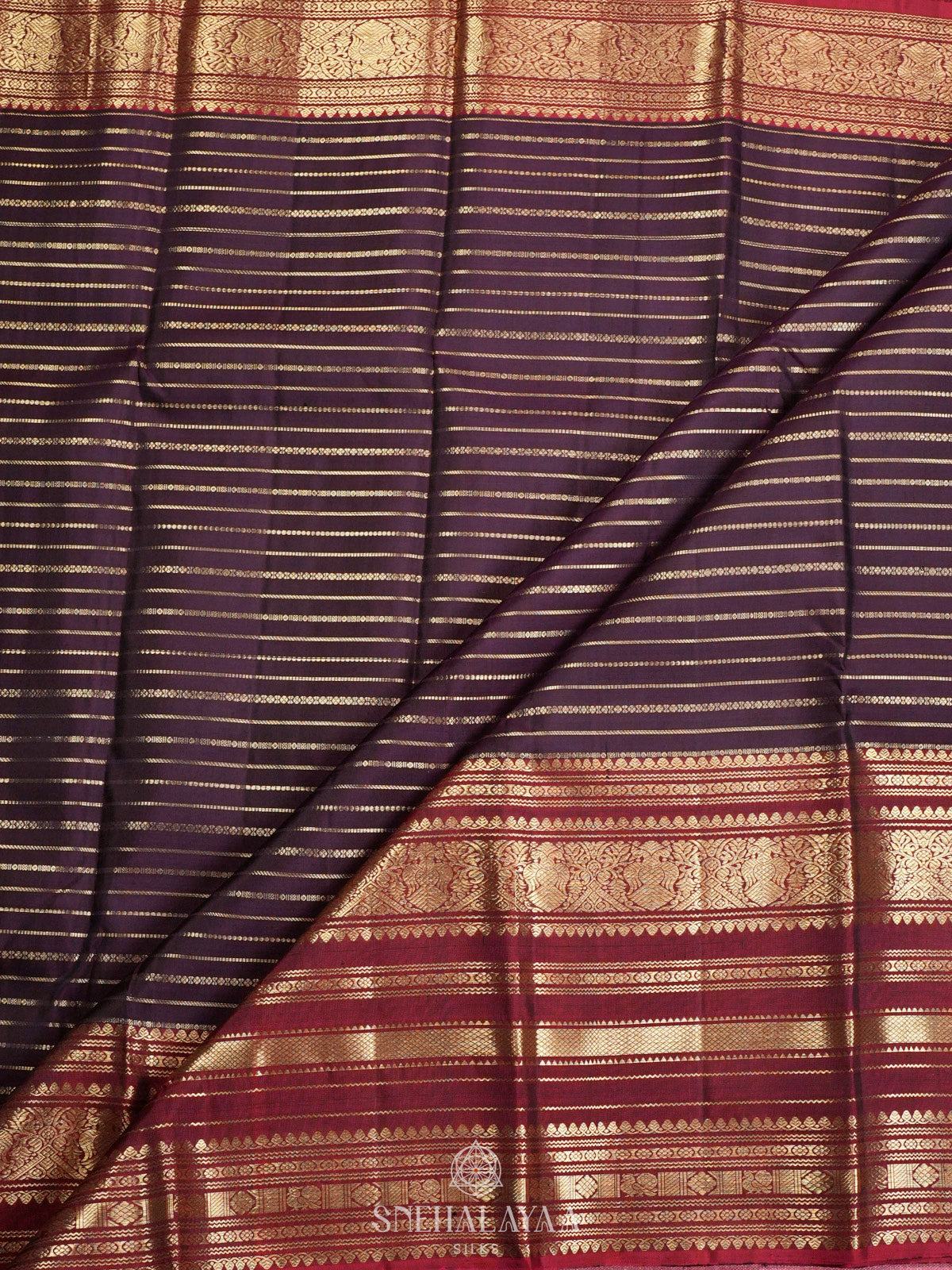 Purple Kanjivaram Silk Saree