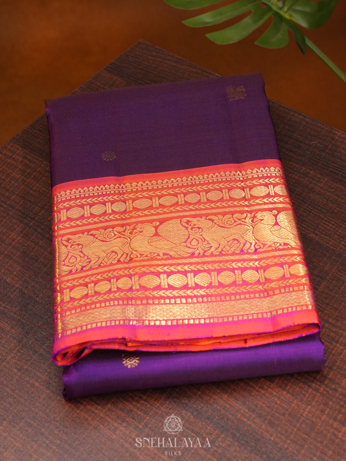 Purple Kanjivaram Silk Saree