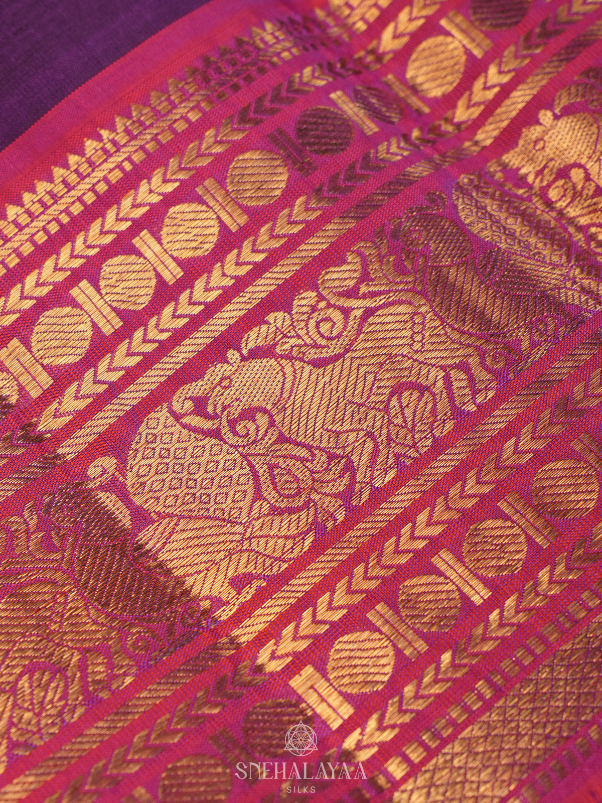 Purple Kanjivaram Silk Saree