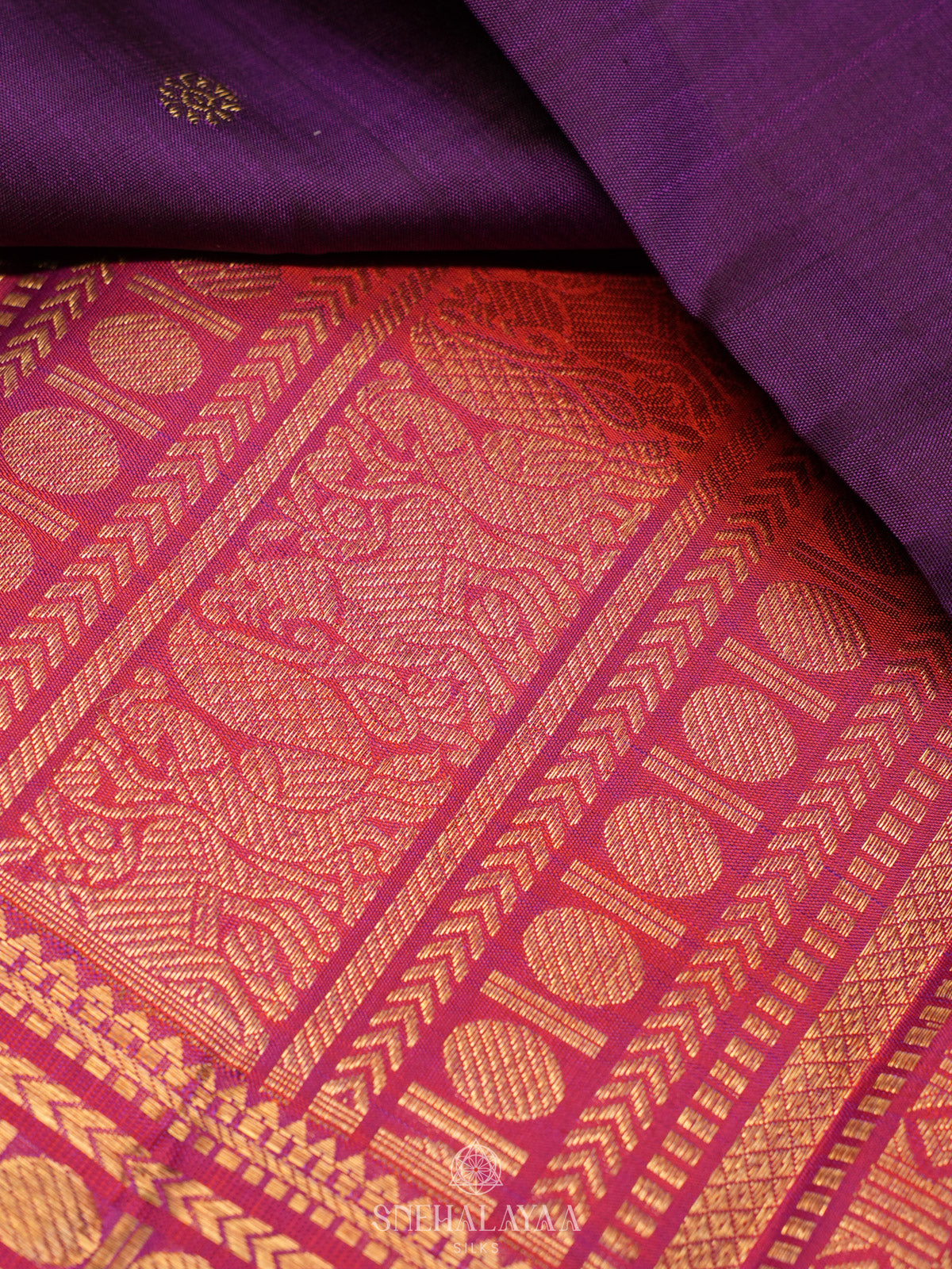 Purple Kanjivaram Silk Saree