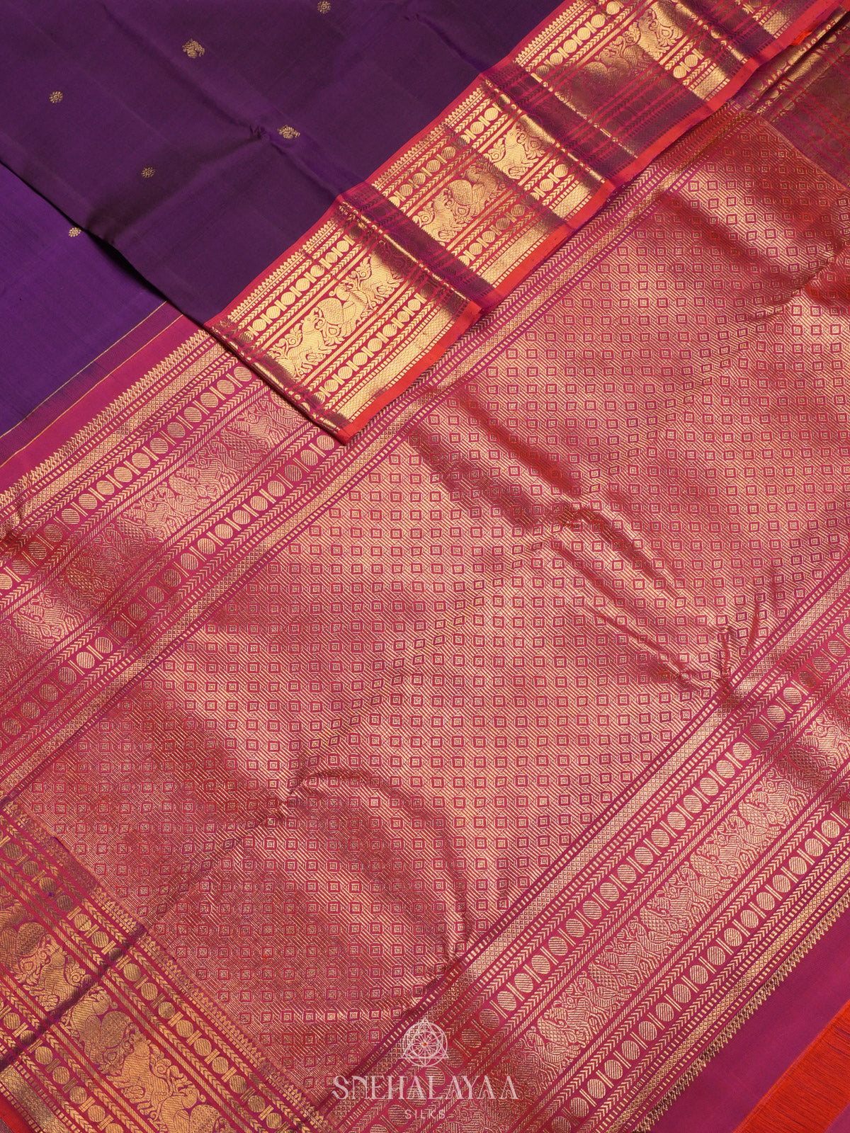 Purple Kanjivaram Silk Saree