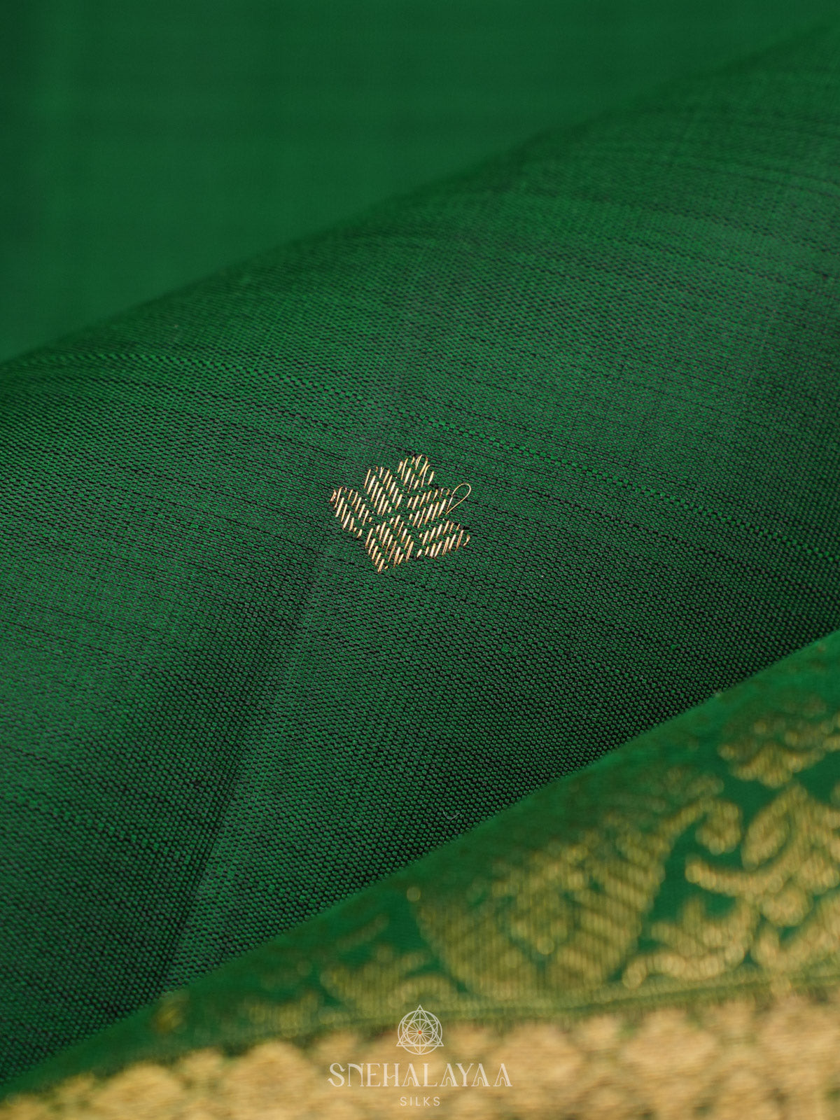 Emerald Green Kanjivaram Silk Saree