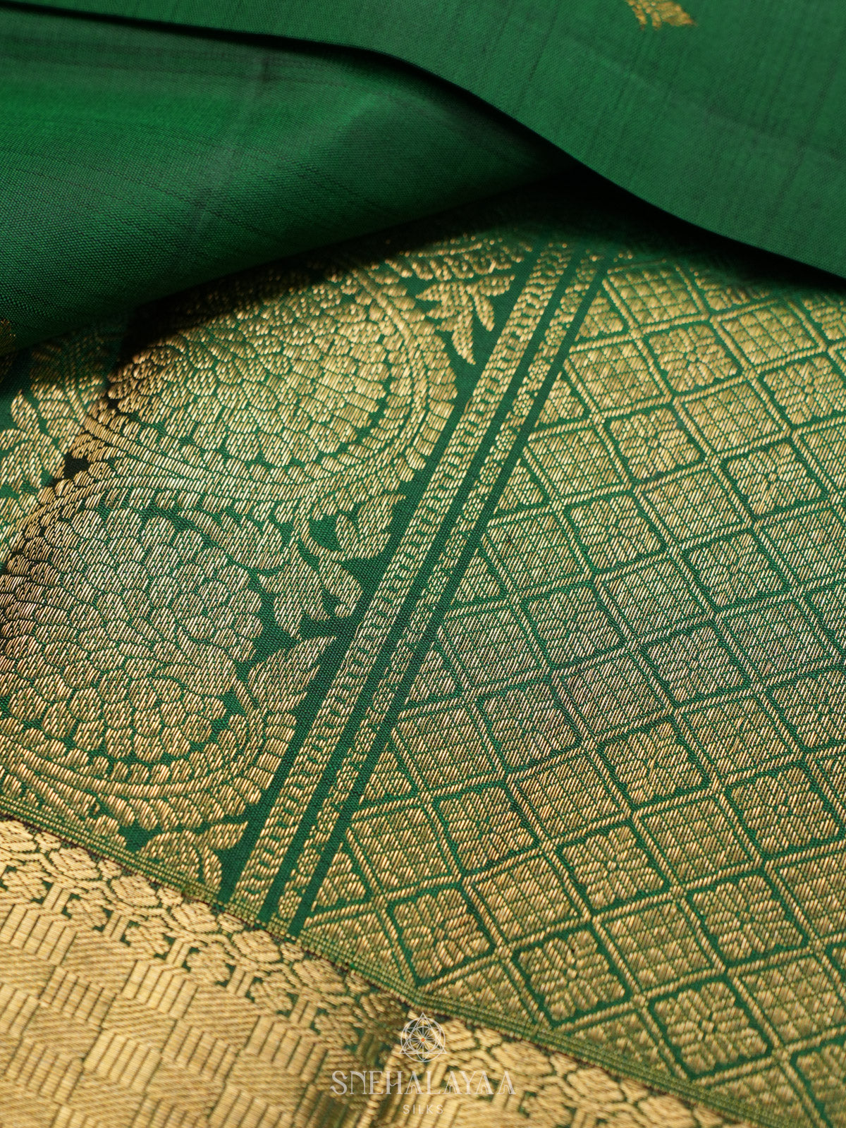 Emerald Green Kanjivaram Silk Saree