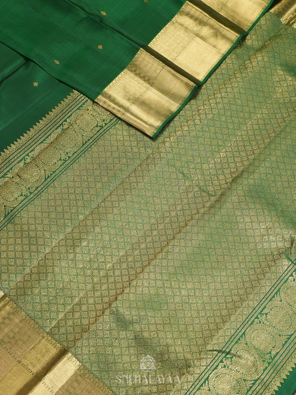 Emerald Green Kanjivaram Silk Saree