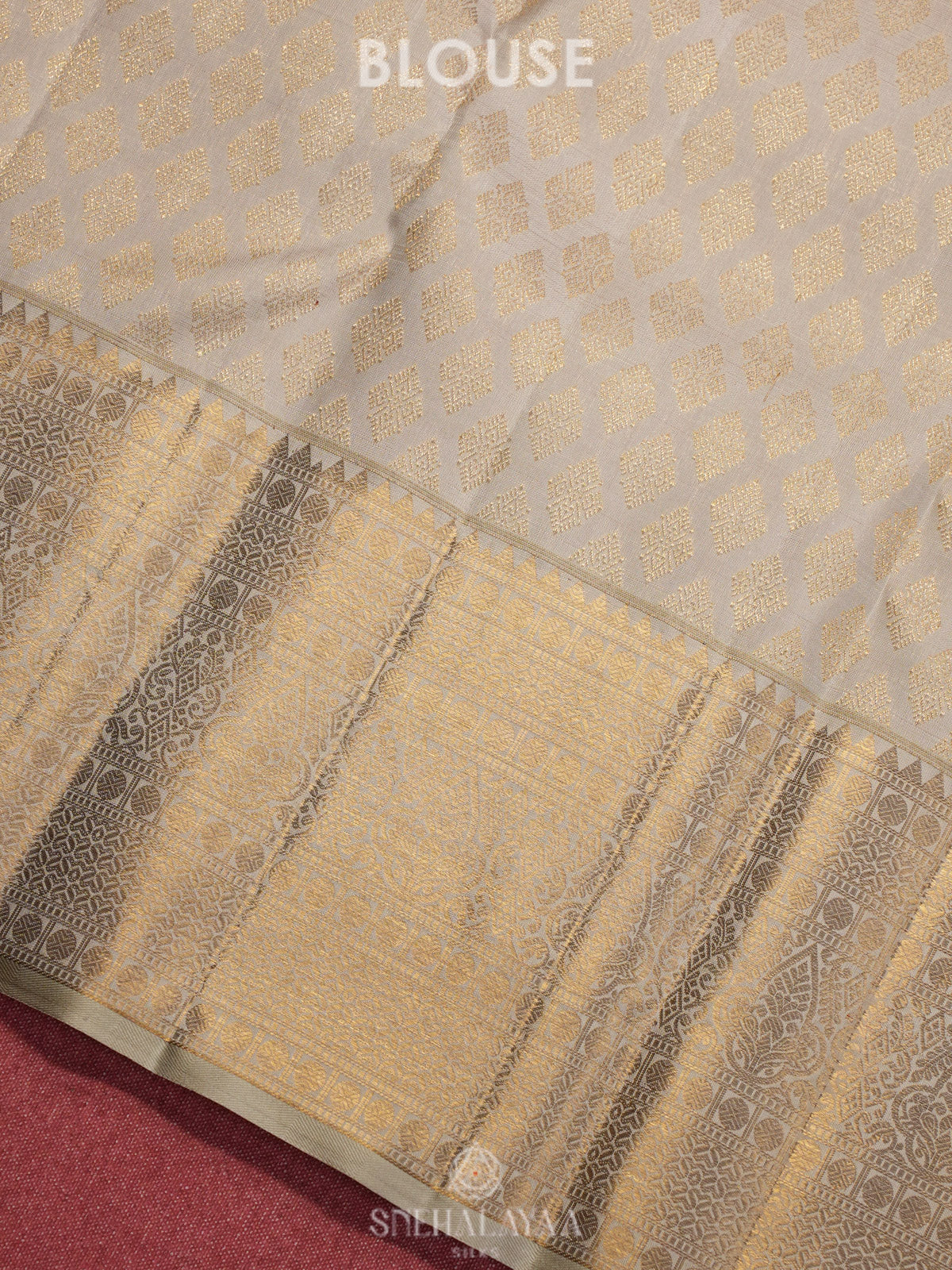 Ruby Red Kanjivaram Silk Saree