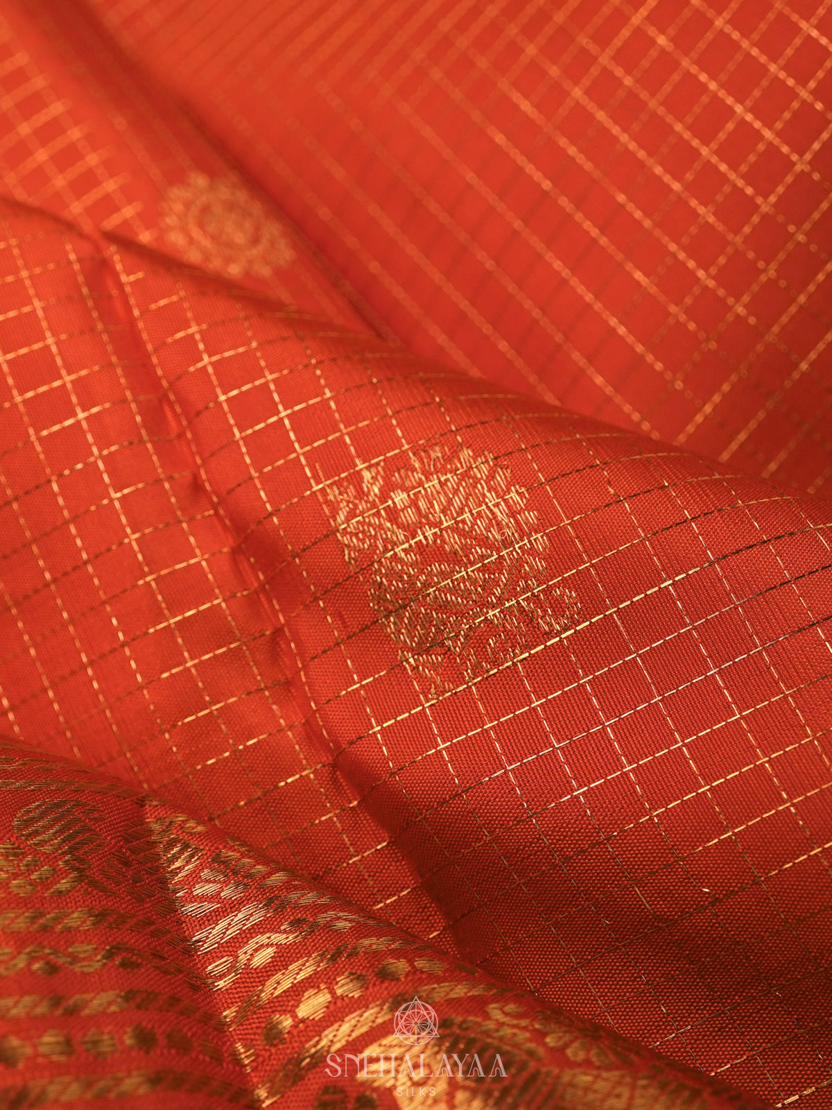 Orange Kanjivaram Silk Saree