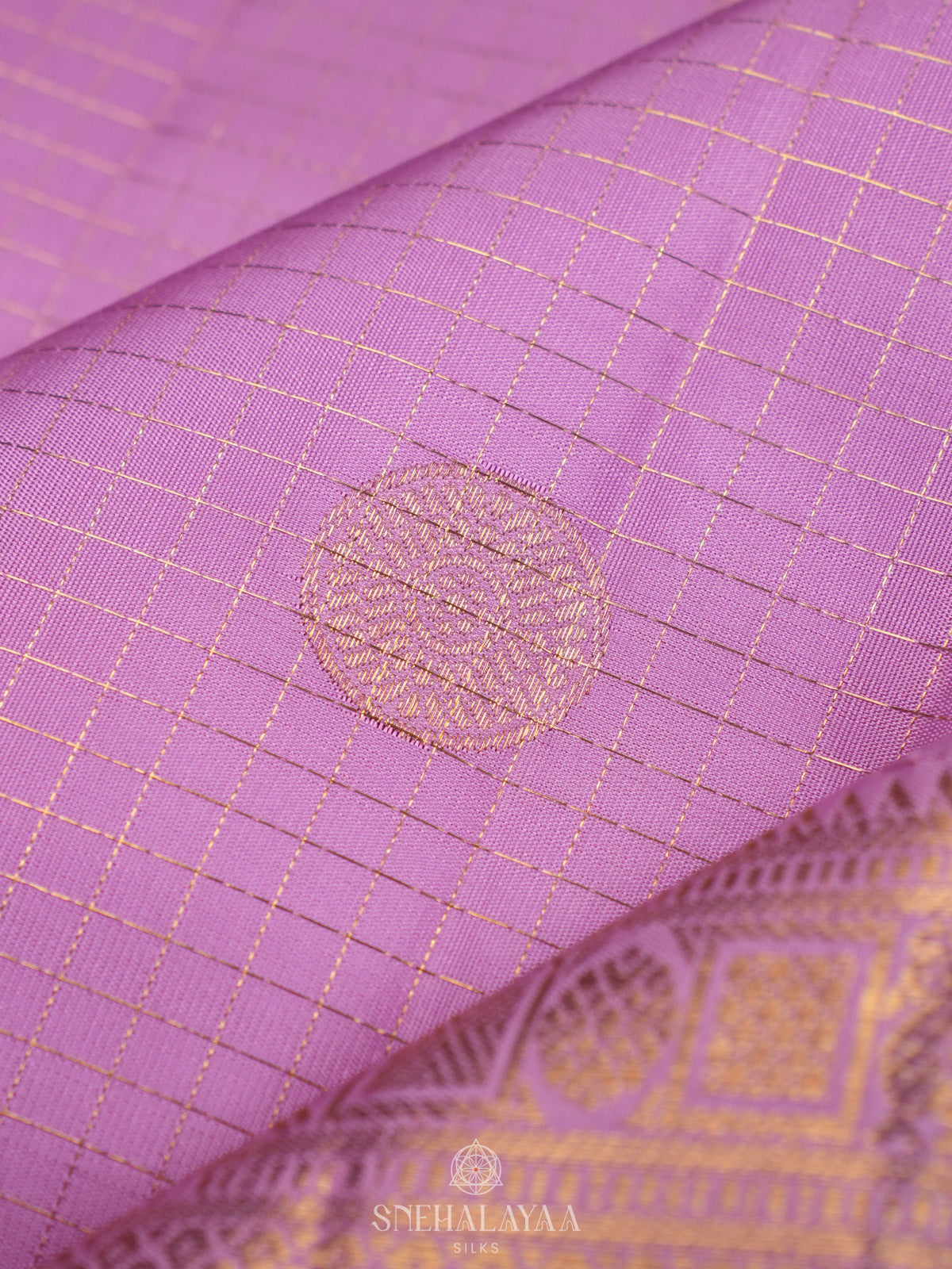 Lavender Kanjivaram Silk Saree