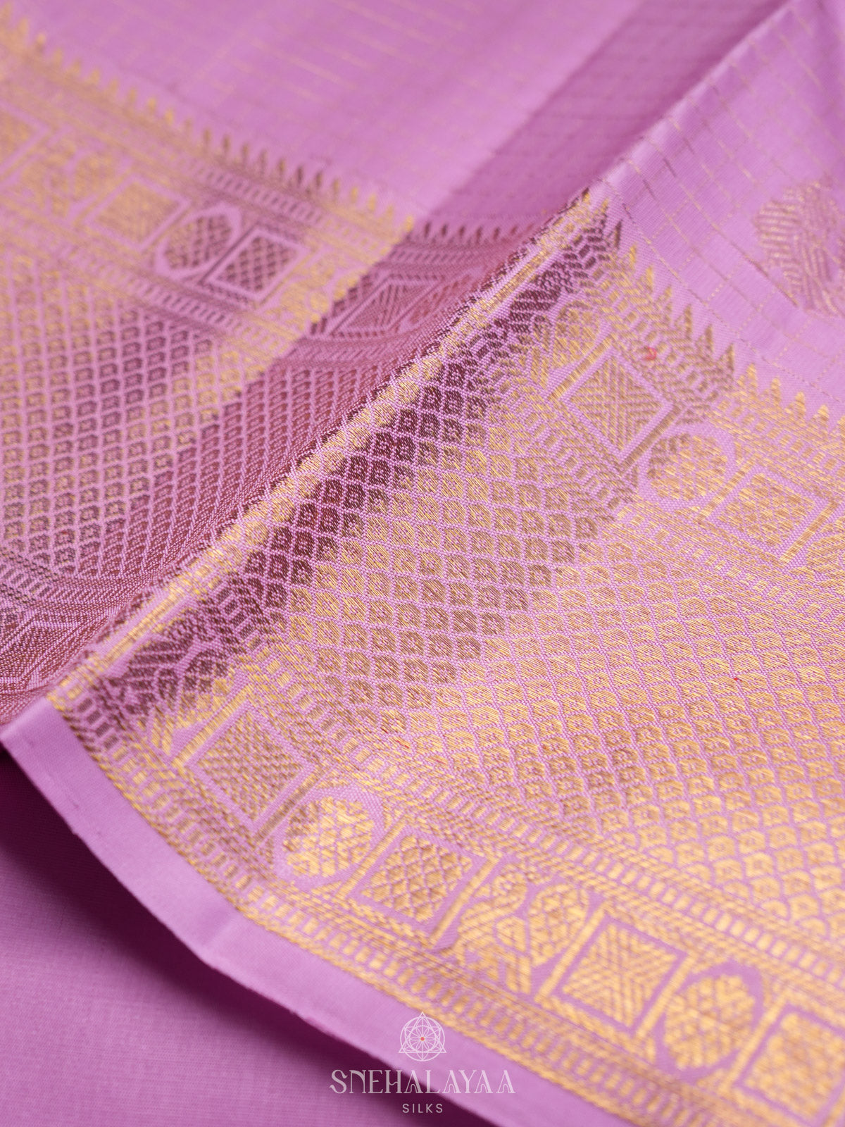 Lavender Kanjivaram Silk Saree