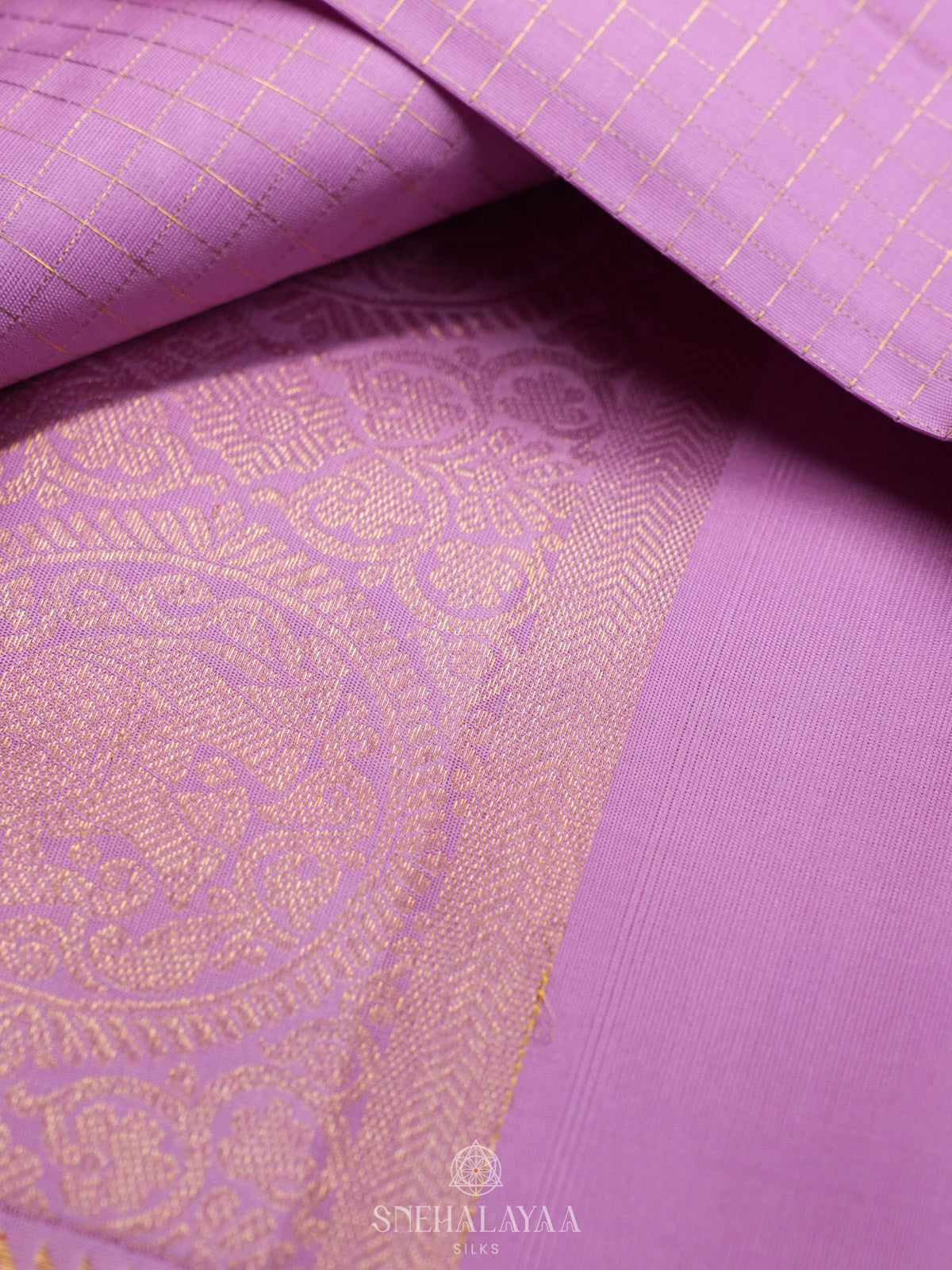 Lavender Kanjivaram Silk Saree