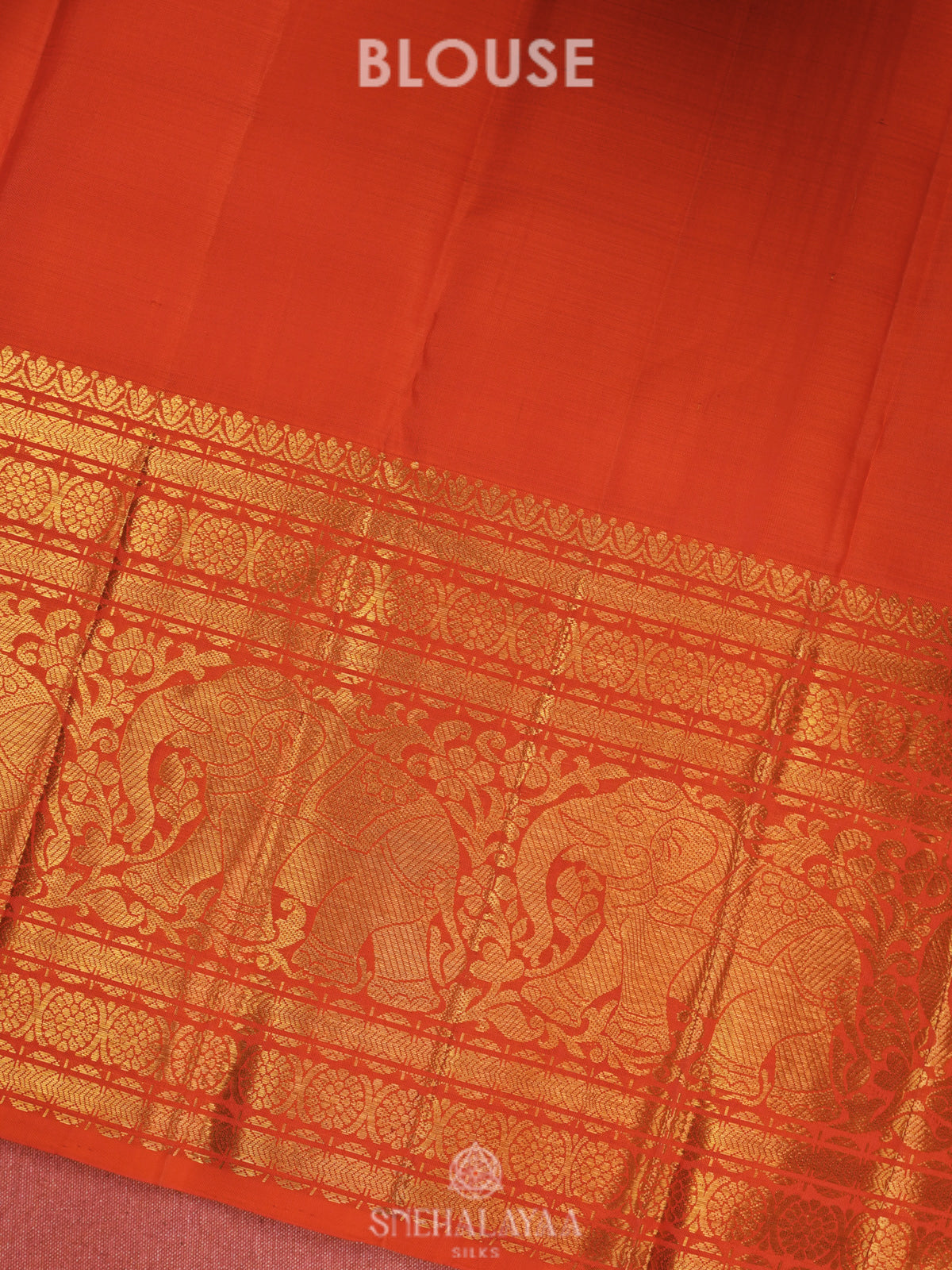 Orange Kanjivaram Silk Saree