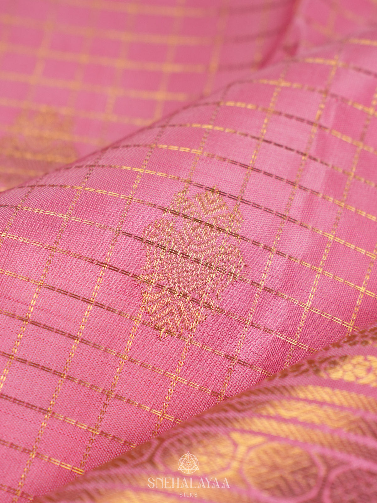 Baby Pink Kanjivaram Silk Saree