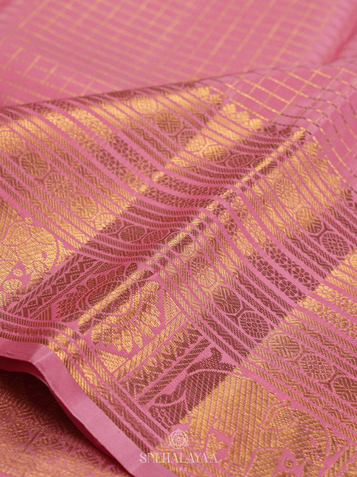 Baby Pink Kanjivaram Silk Saree