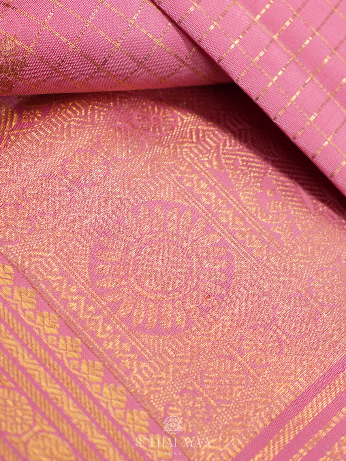 Baby Pink Kanjivaram Silk Saree