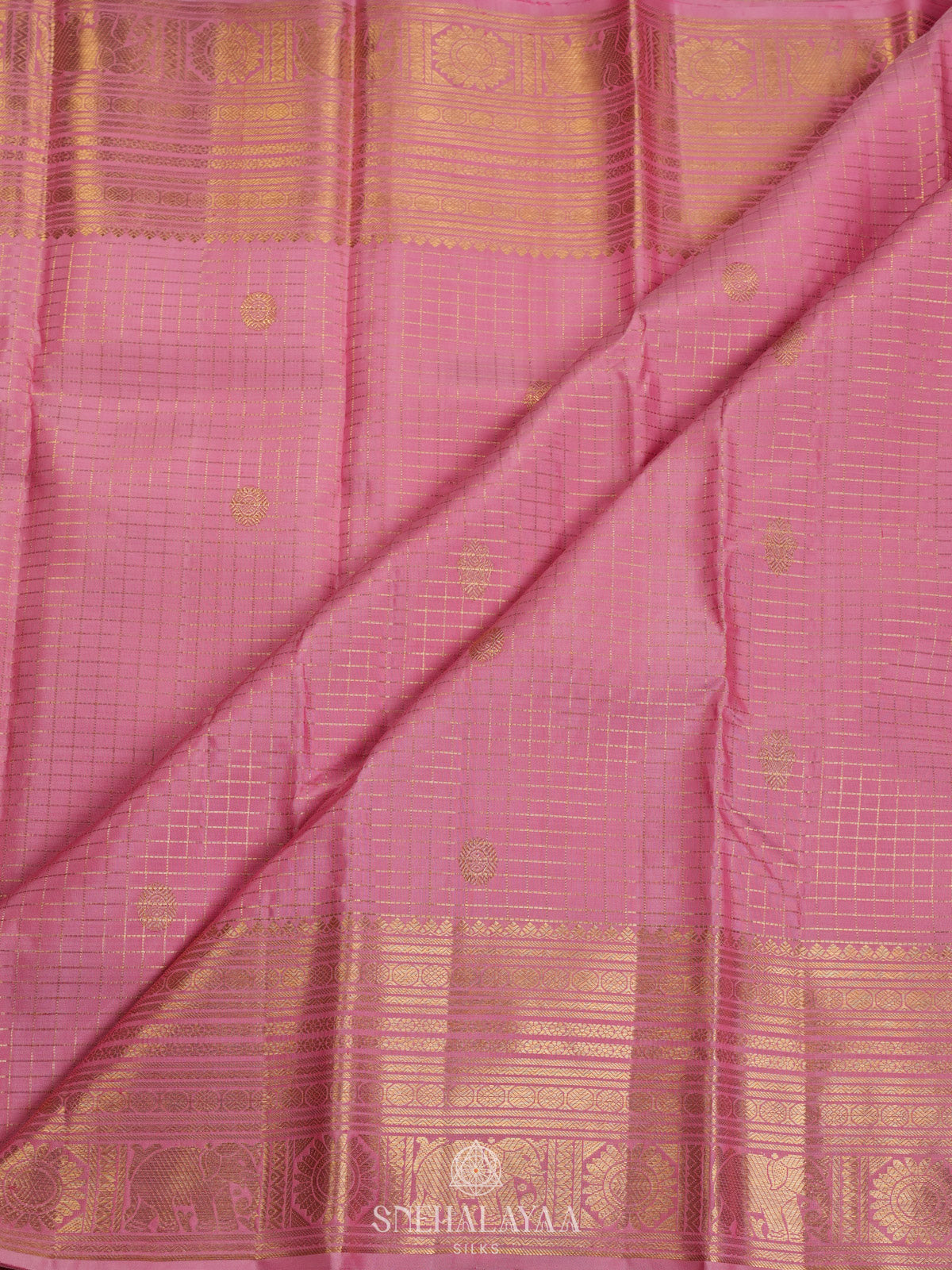 Baby Pink Kanjivaram Silk Saree
