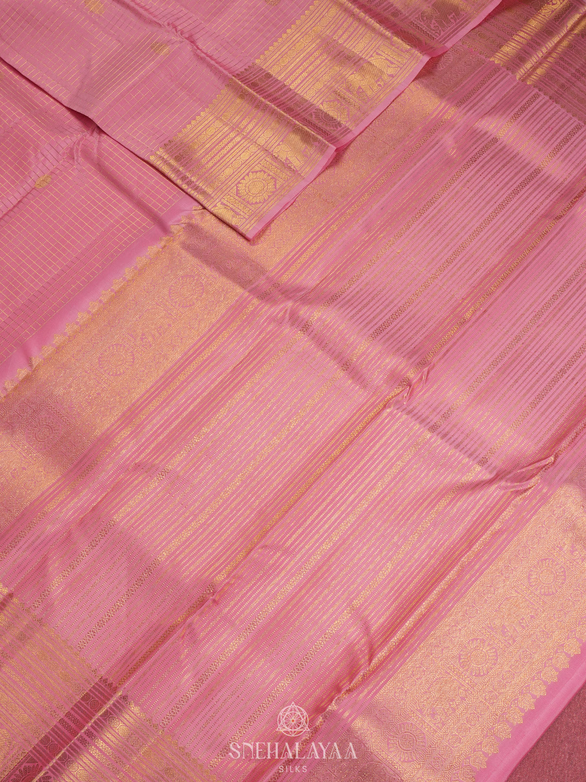 Baby Pink Kanjivaram Silk Saree