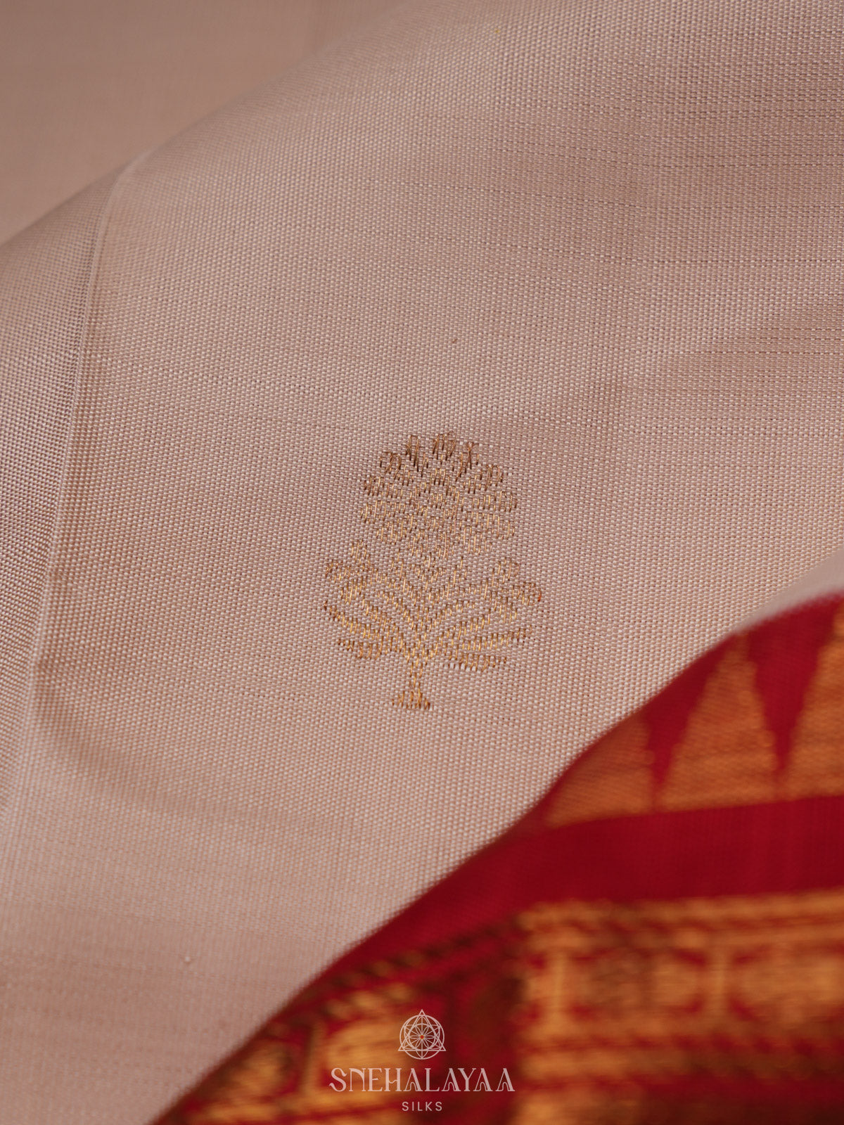 White Kanjivaram Silk Saree