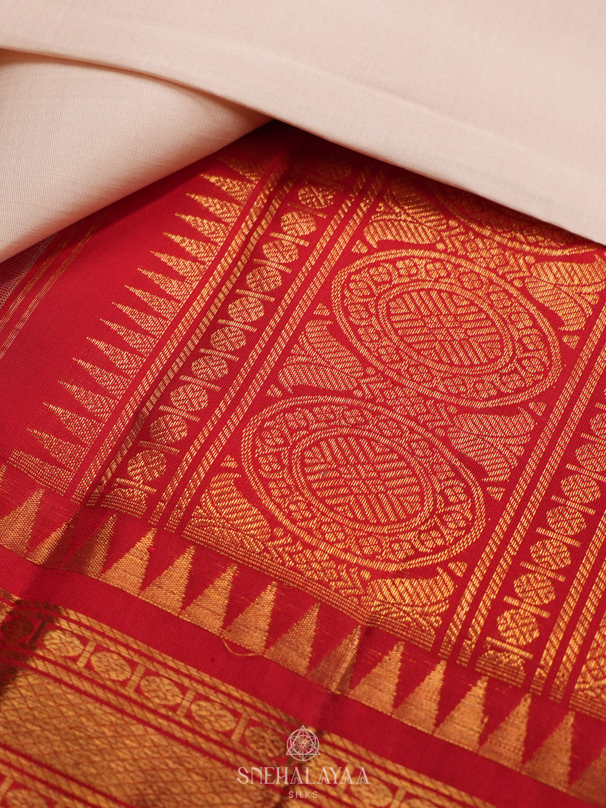 White Kanjivaram Silk Saree