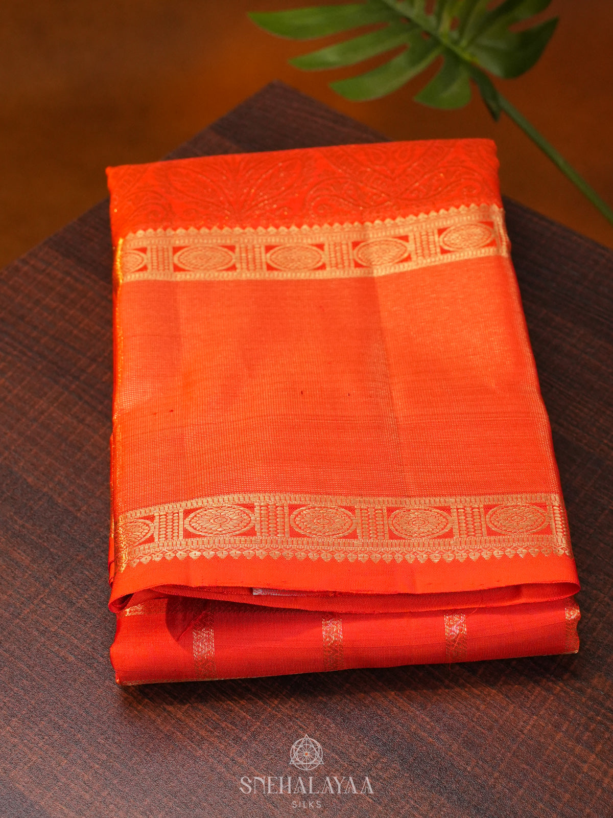 Orange Kanjivaram Silk Saree