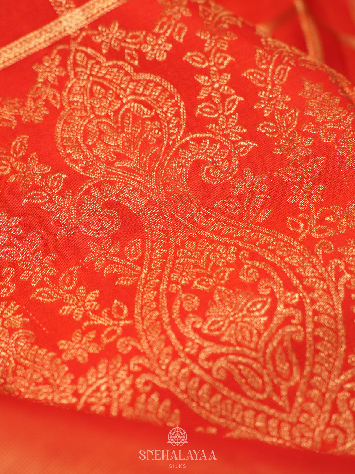 Orange Kanjivaram Silk Saree