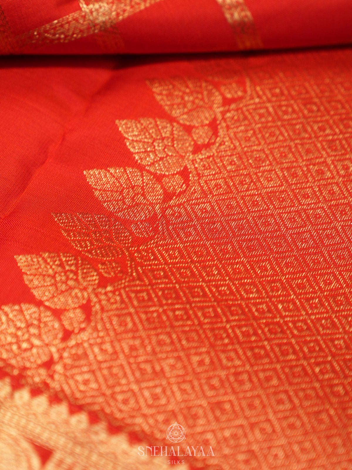 Orange Kanjivaram Silk Saree