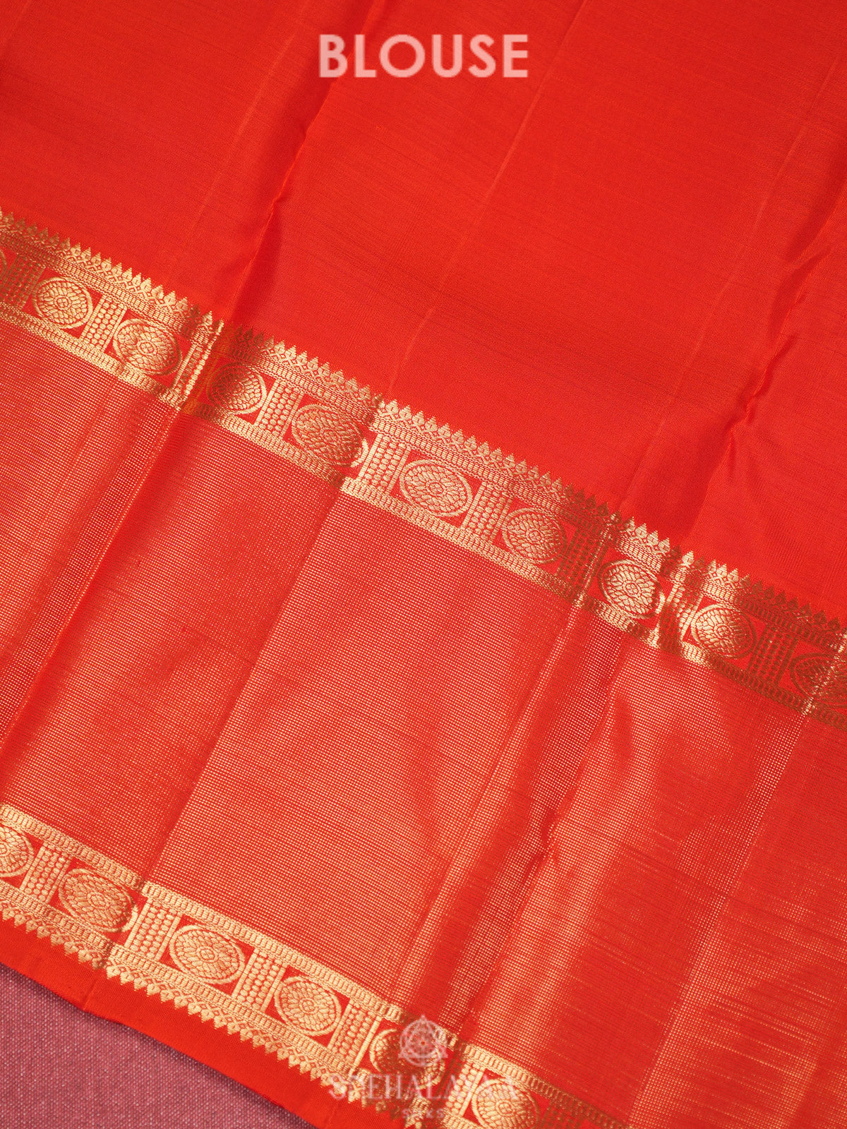 Orange Kanjivaram Silk Saree