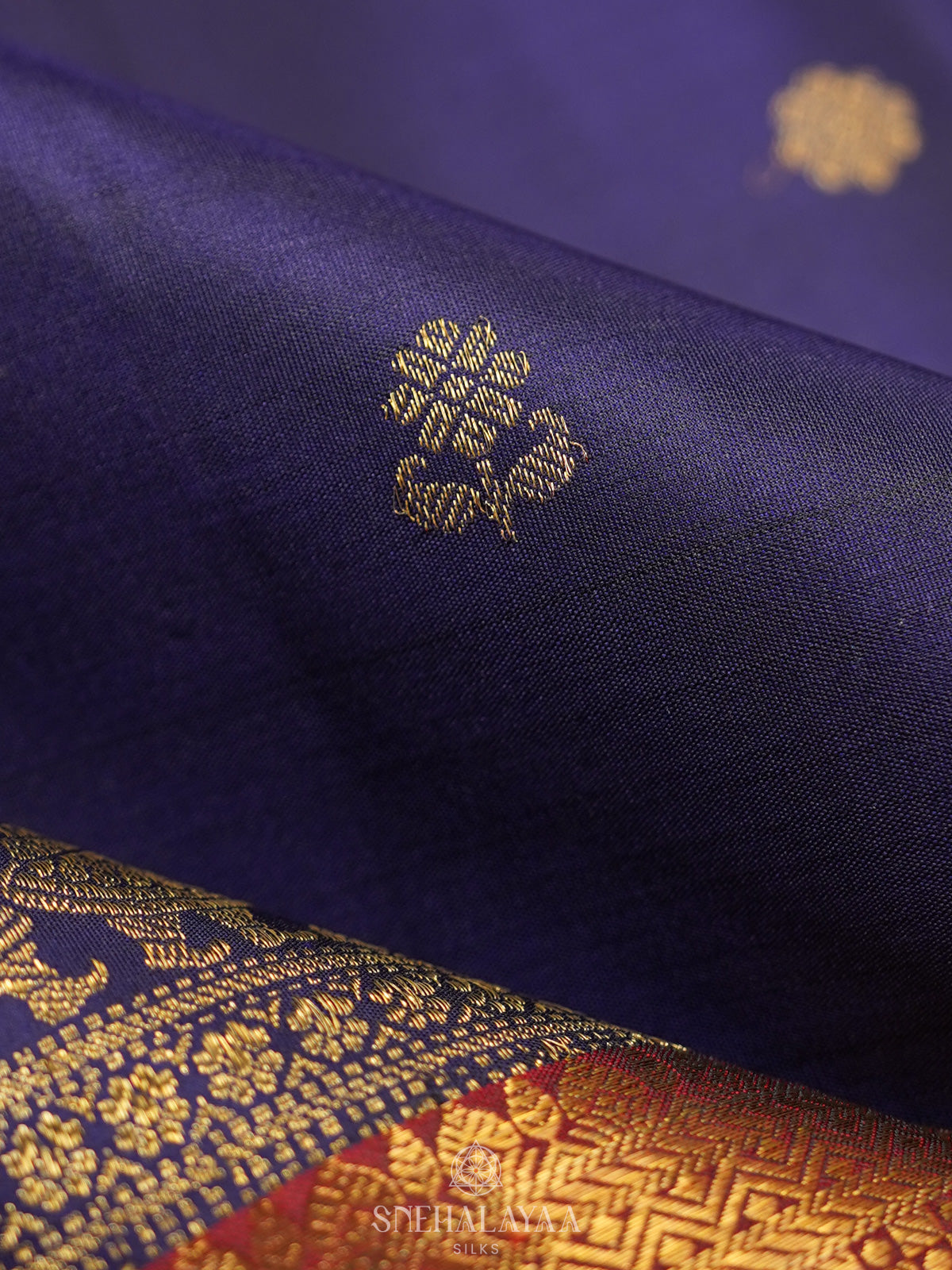 Navy Blue Kanjivaram Silk Saree