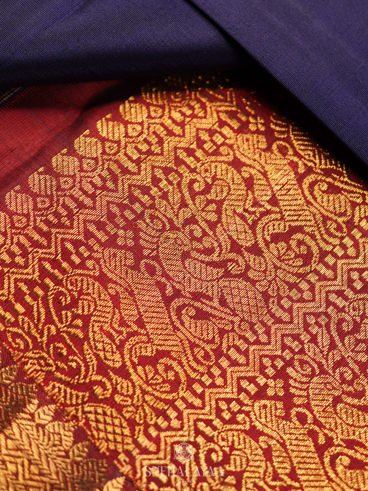 Navy Blue Kanjivaram Silk Saree
