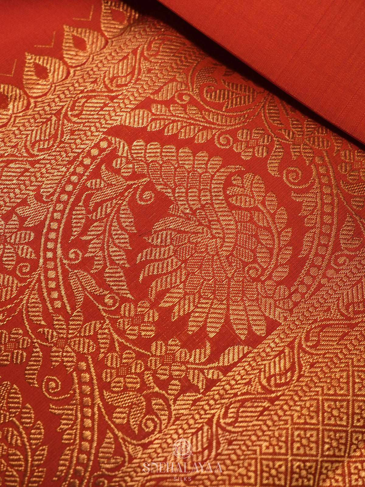 Orange Kanjivaram Silk Saree