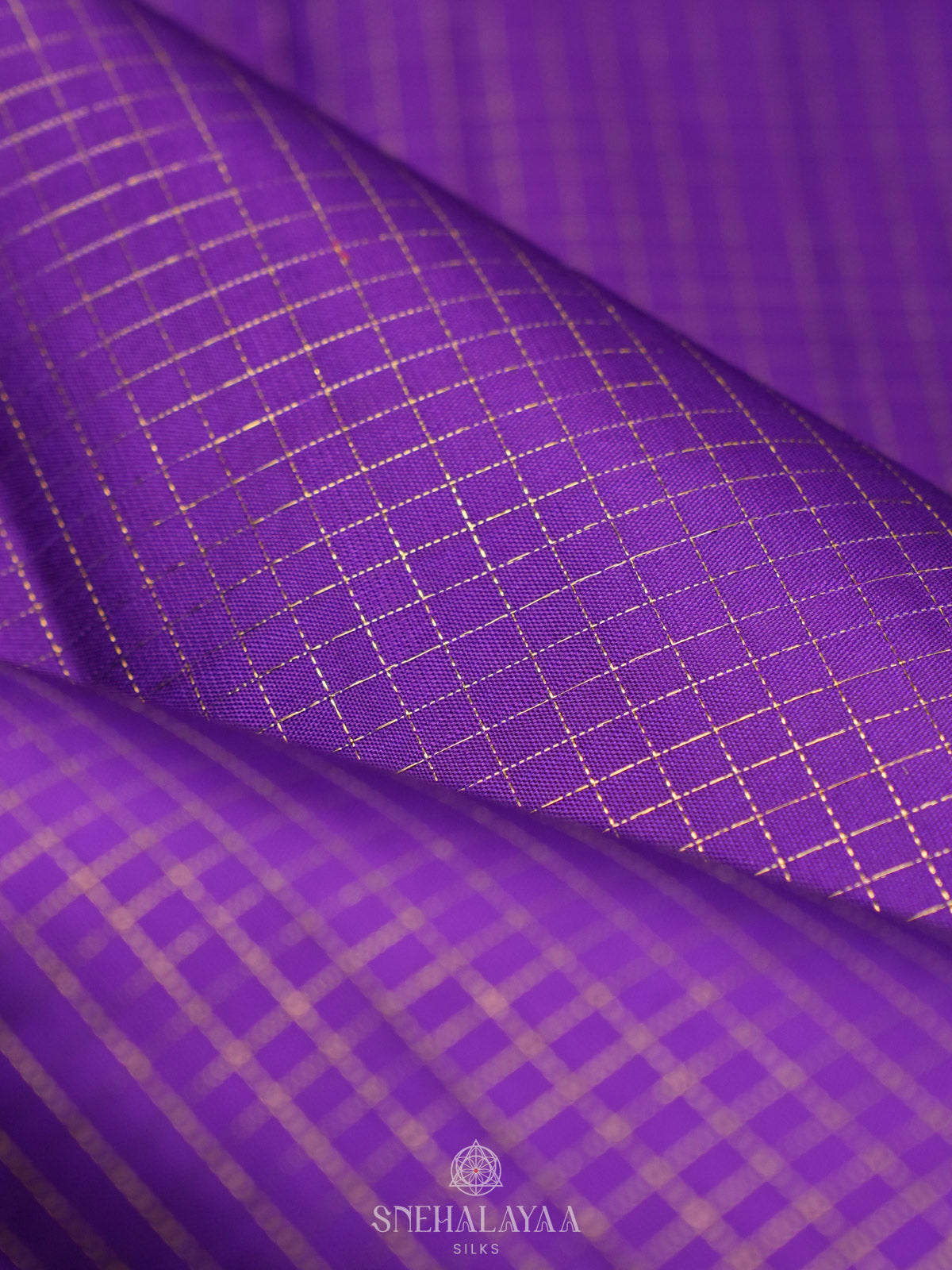 Violet Kanjivaram Silk Saree