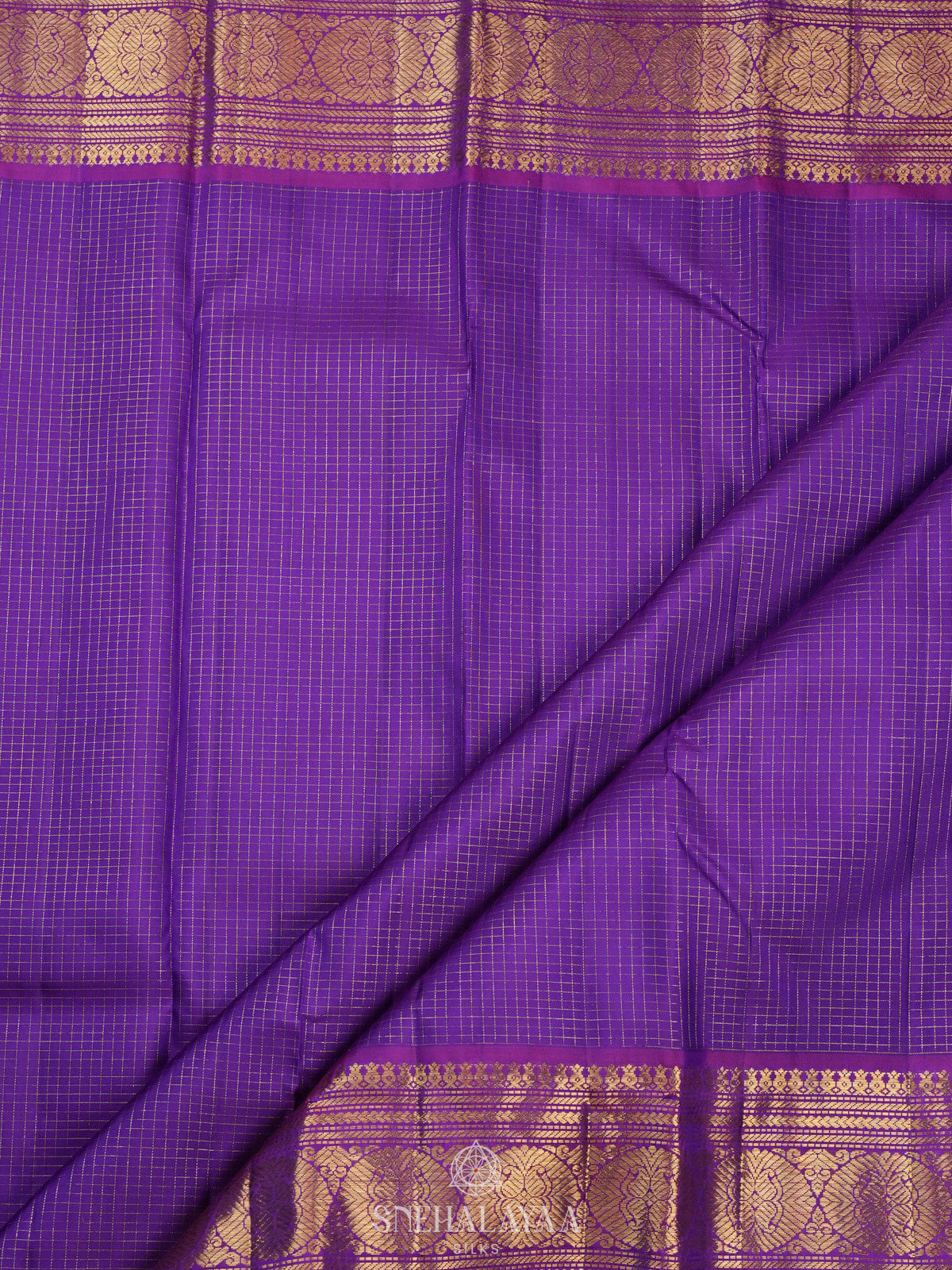 Violet Kanjivaram Silk Saree