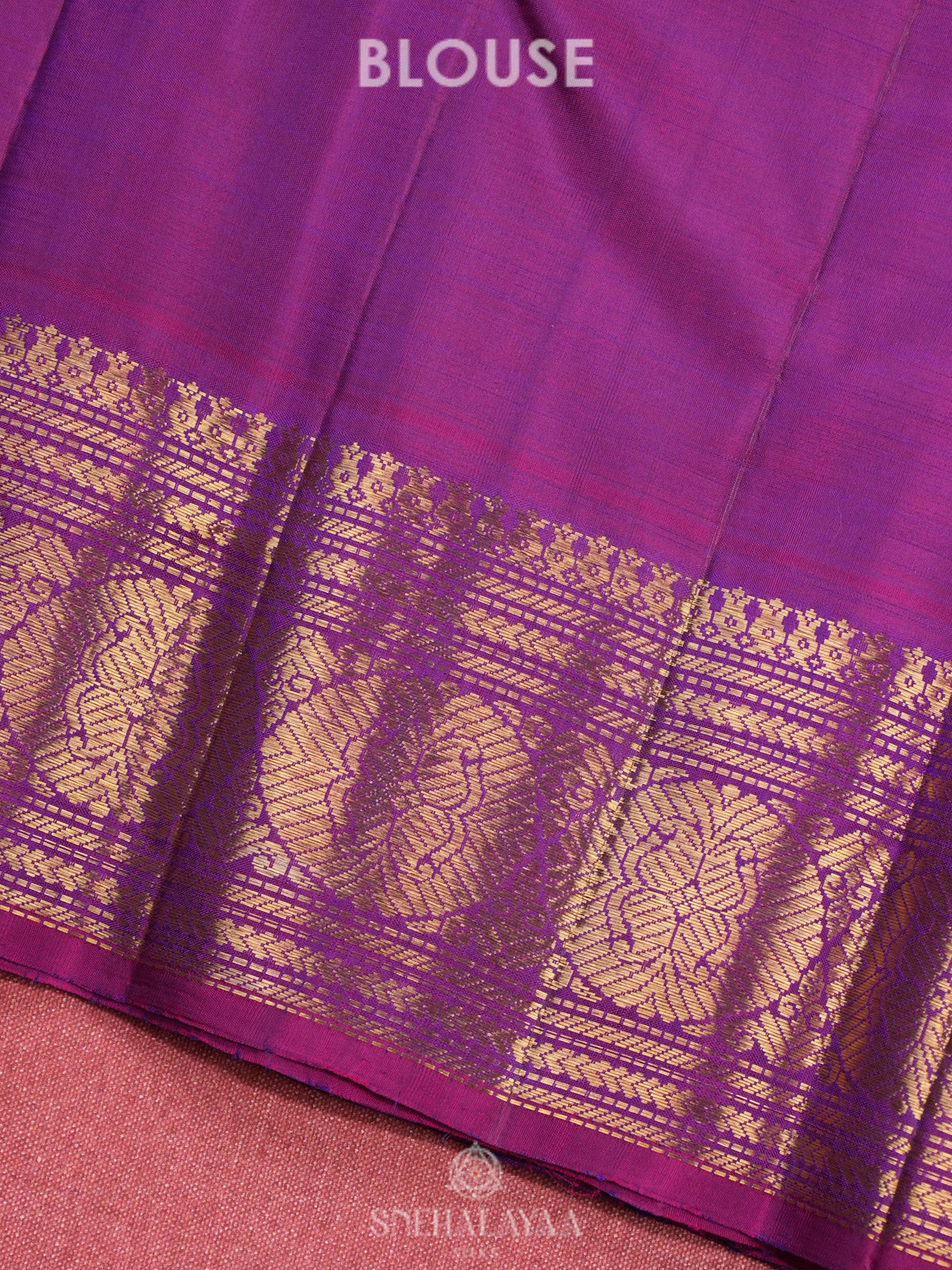 Violet Kanjivaram Silk Saree