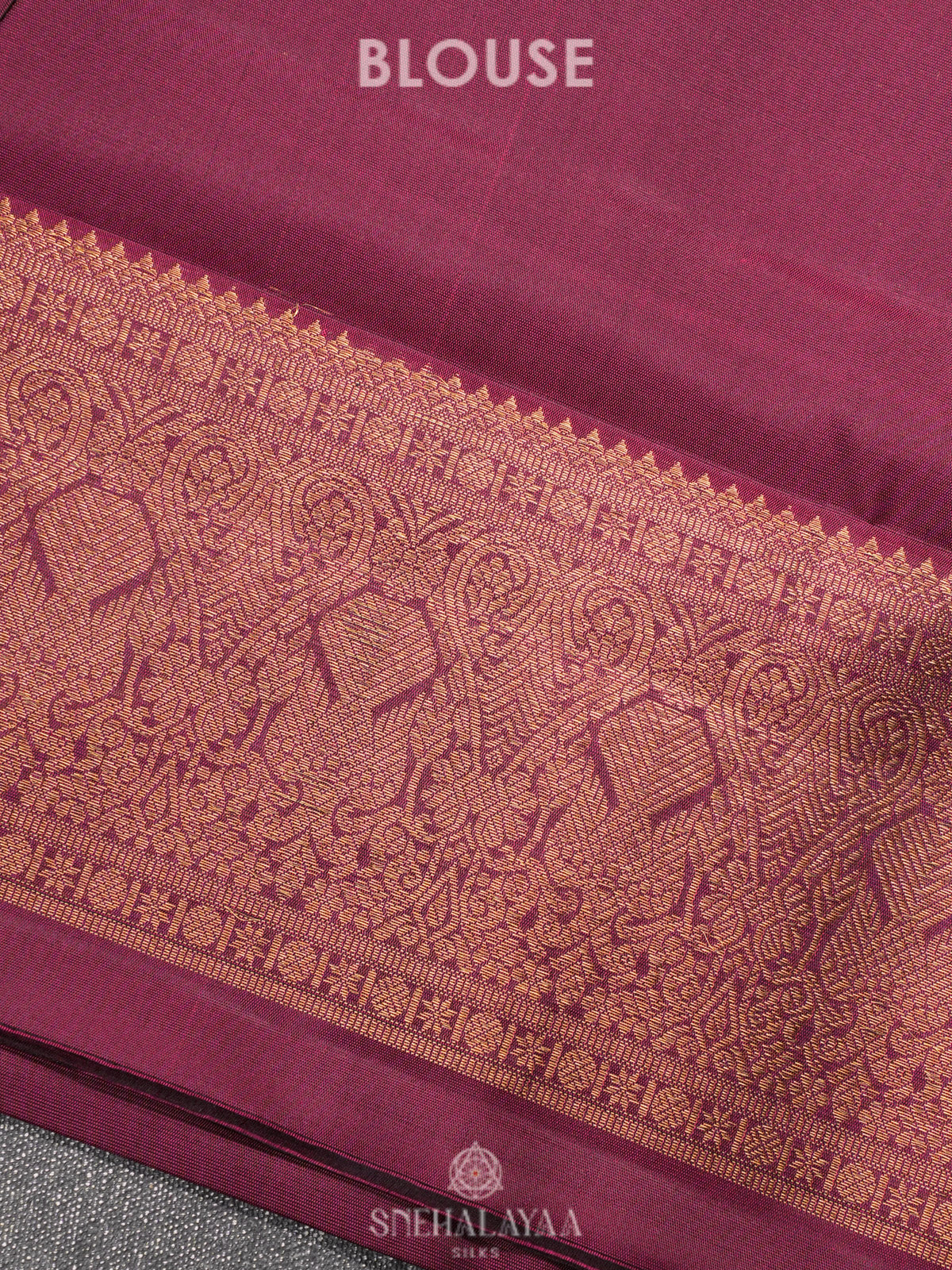 Burgundy Kanjivaram Silk Saree