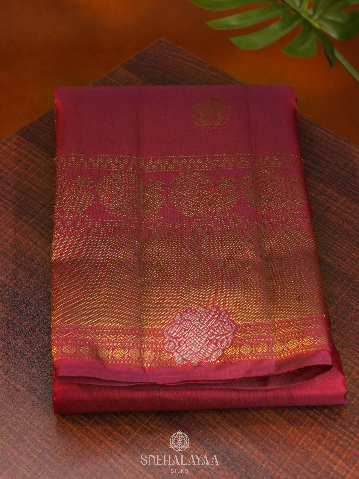 Maroon Kanjivaram Silk Saree