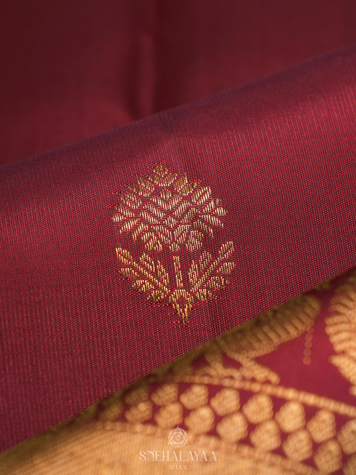 Maroon Kanjivaram Silk Saree