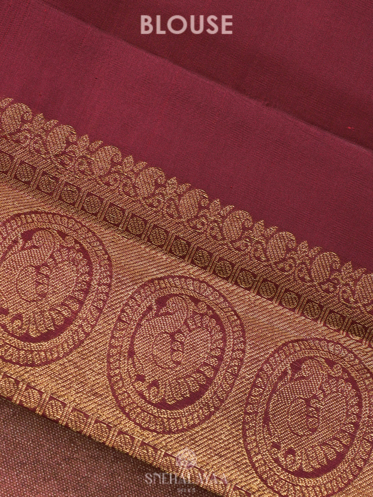 Maroon Kanjivaram Silk Saree