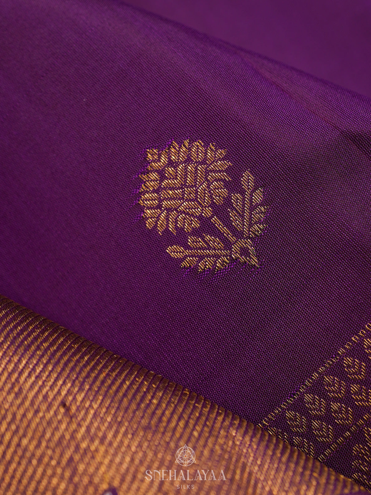 Purple Kanjivaram Silk Saree