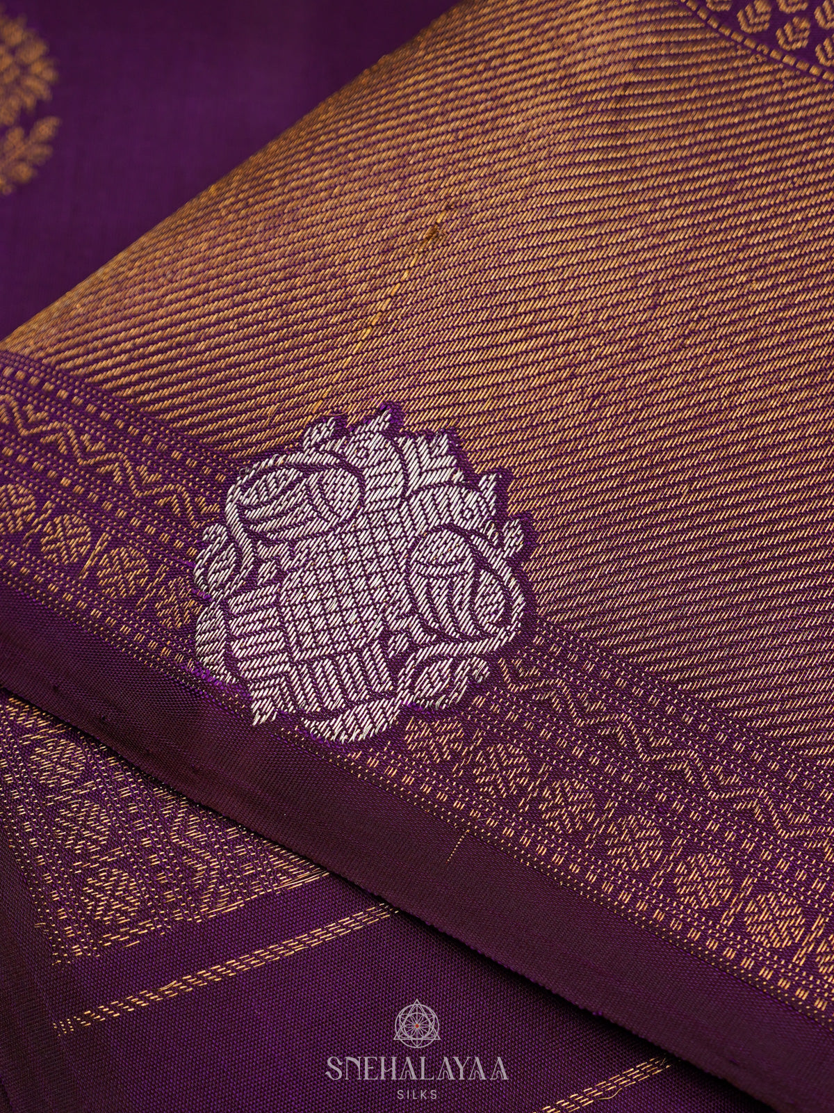 Purple Kanjivaram Silk Saree