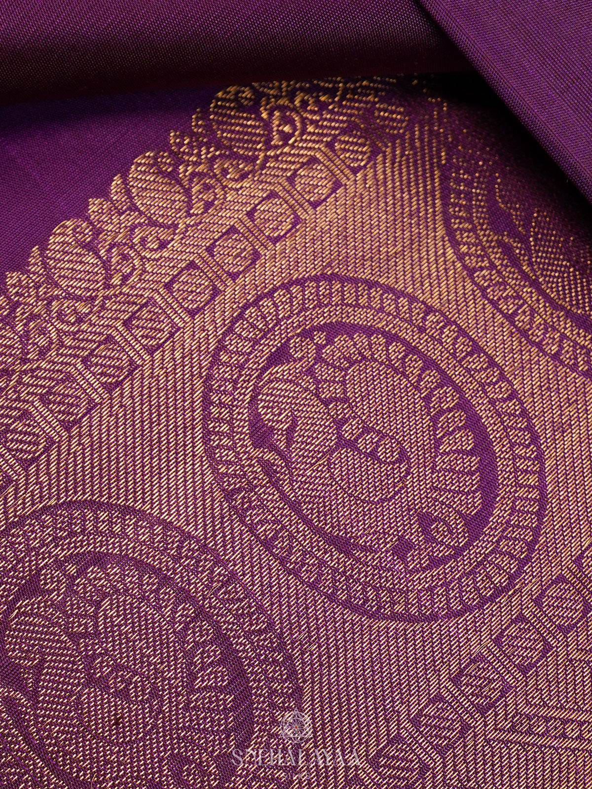 Purple Kanjivaram Silk Saree