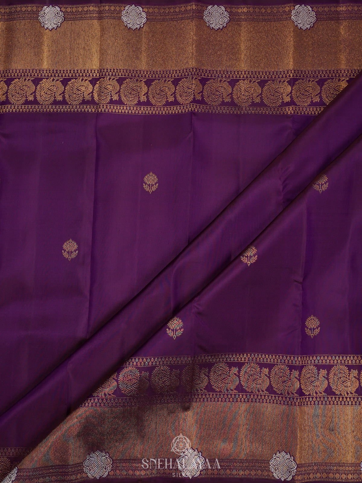 Purple Kanjivaram Silk Saree