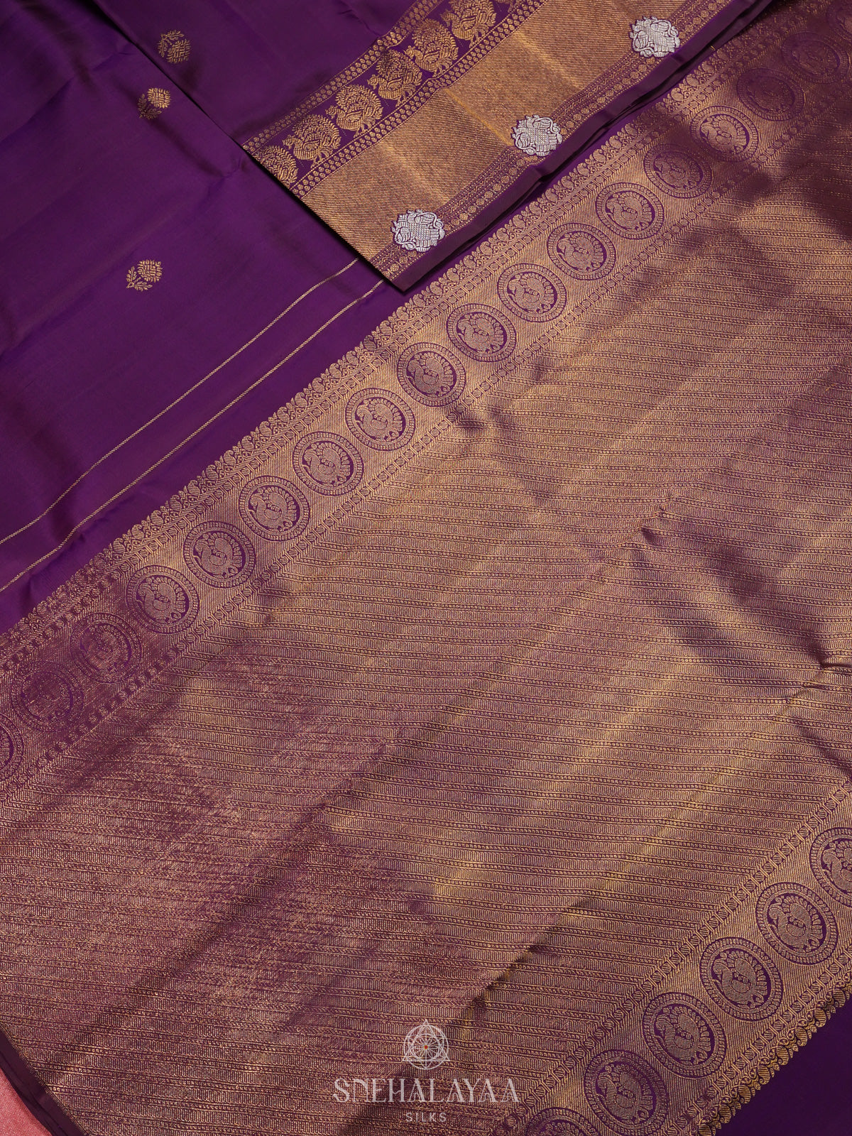 Purple Kanjivaram Silk Saree