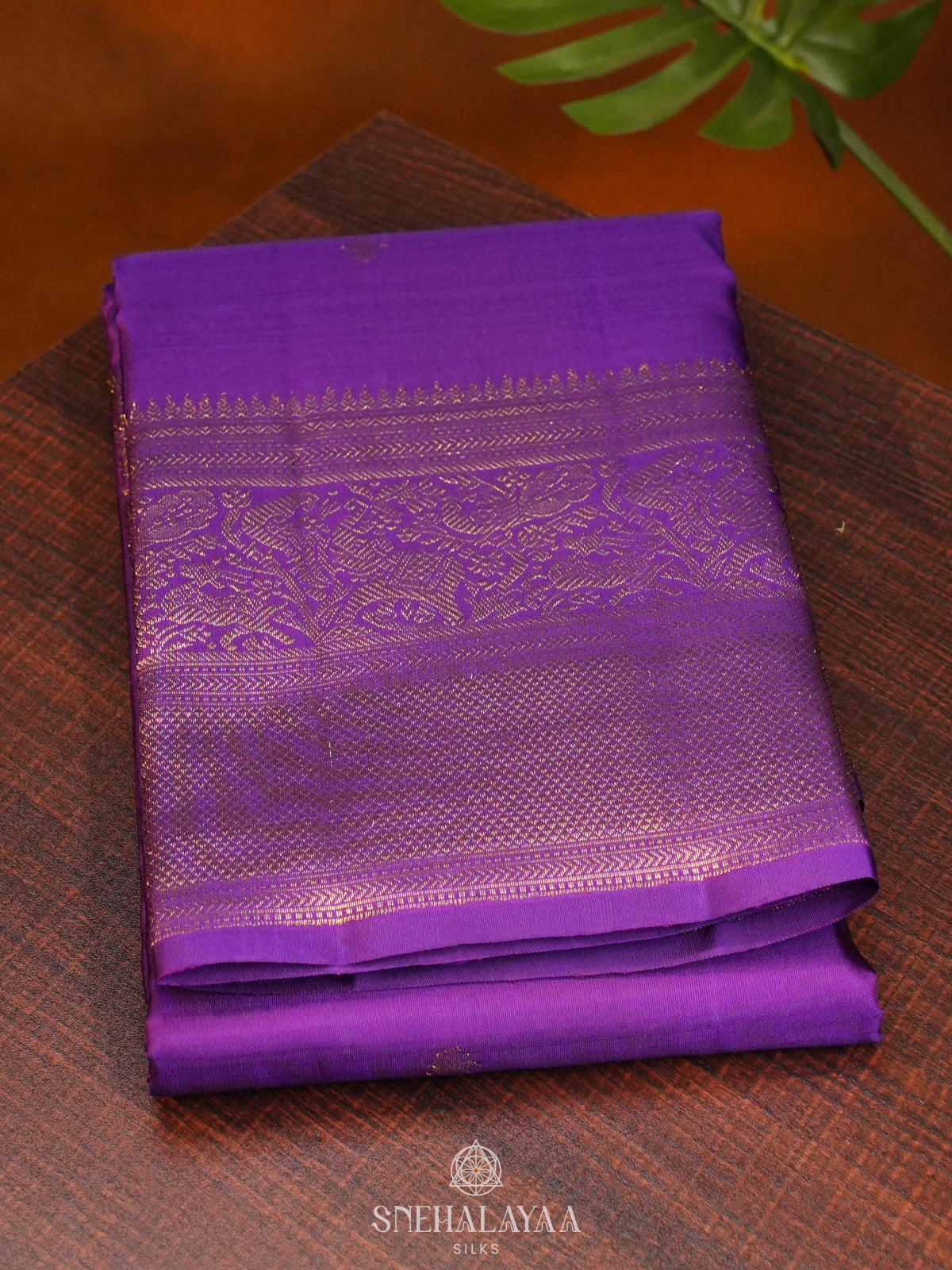 Purple Kanjivaram Silk Saree