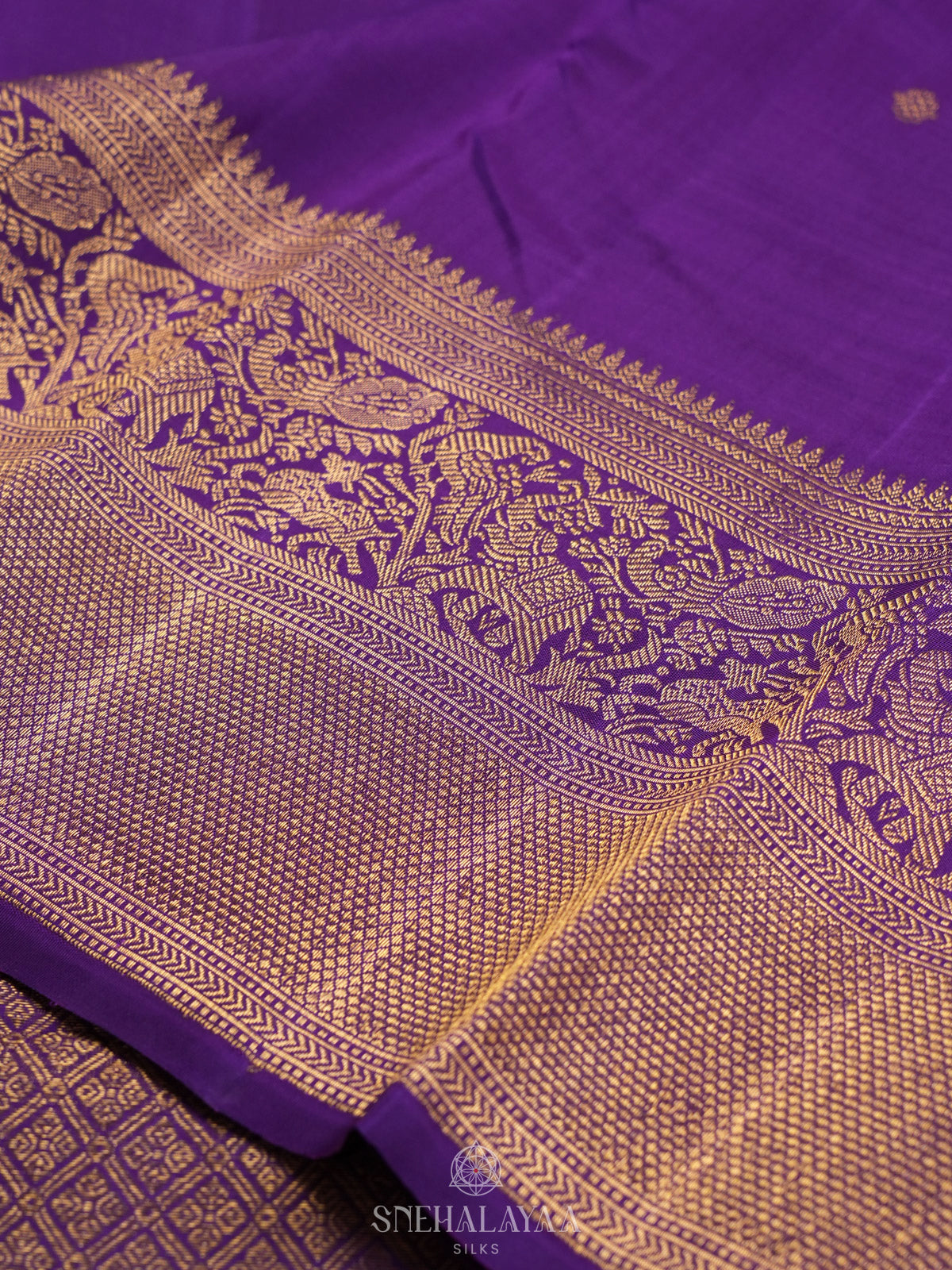 Purple Kanjivaram Silk Saree